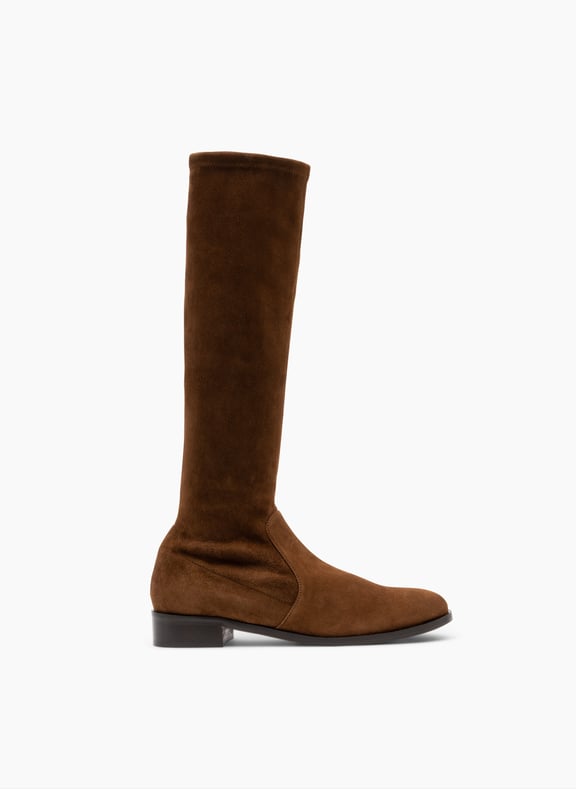 Bottes rivas en velours stretch Marron by PARALLELE PARALLELE Bottes rivas en velours stretch Marron