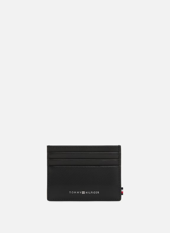 Leather card holder Black by TOMMY HILFIGER TOMMY HILFIGER Leather card holder Black