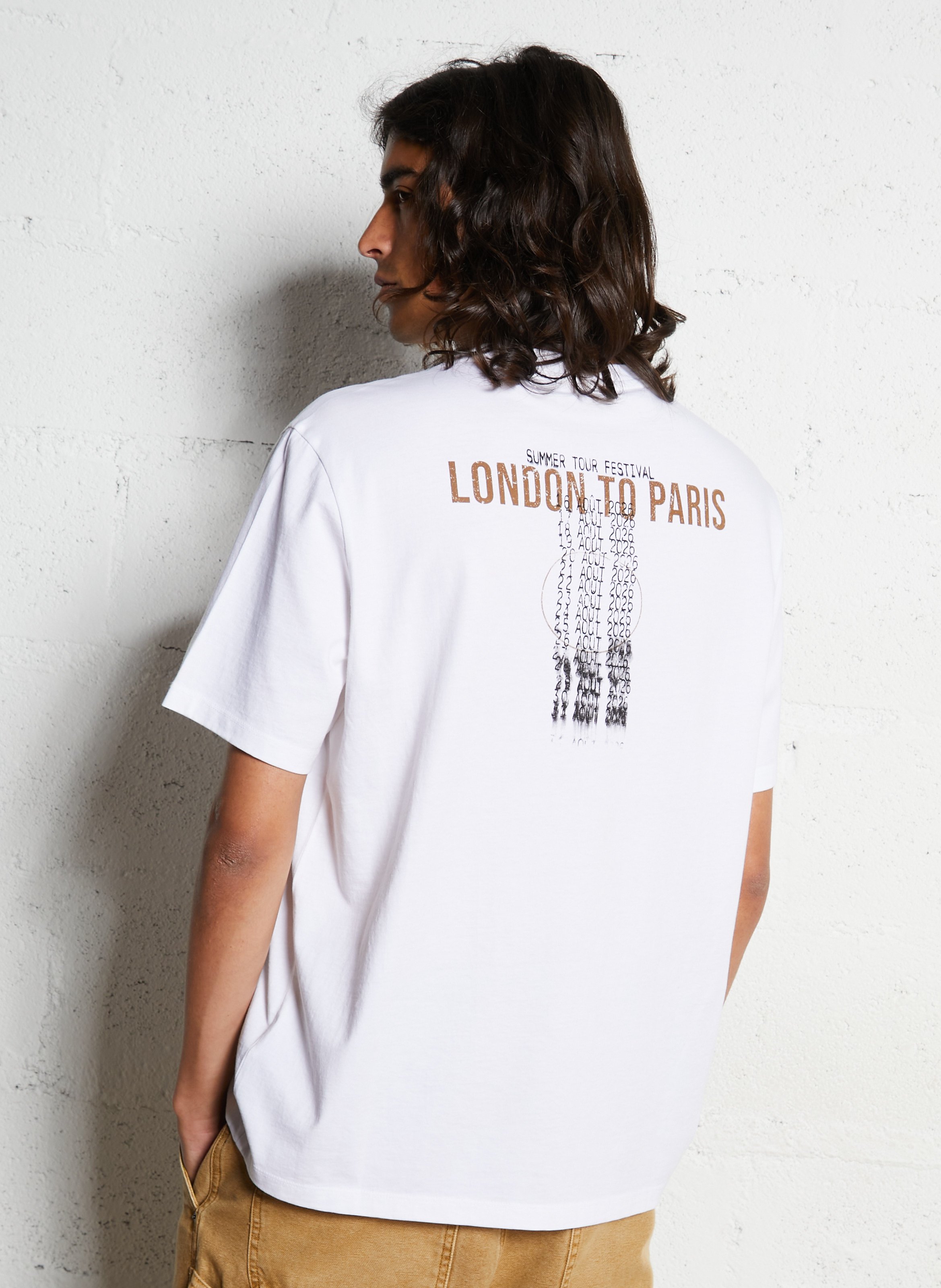 Tee-shirt droit maxi visuel dos IKKS Blanc