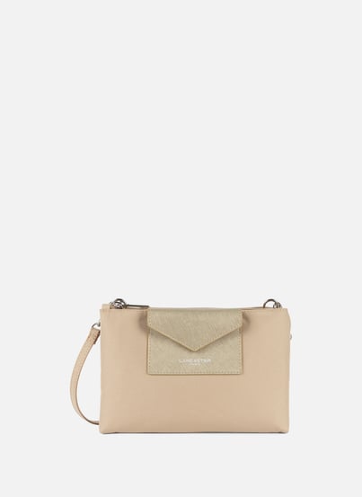 Double Pochette Lancaster Smart KBA - Taille 22x15x5,5 Cm, Couleur Lavande, Unisexe Adulte