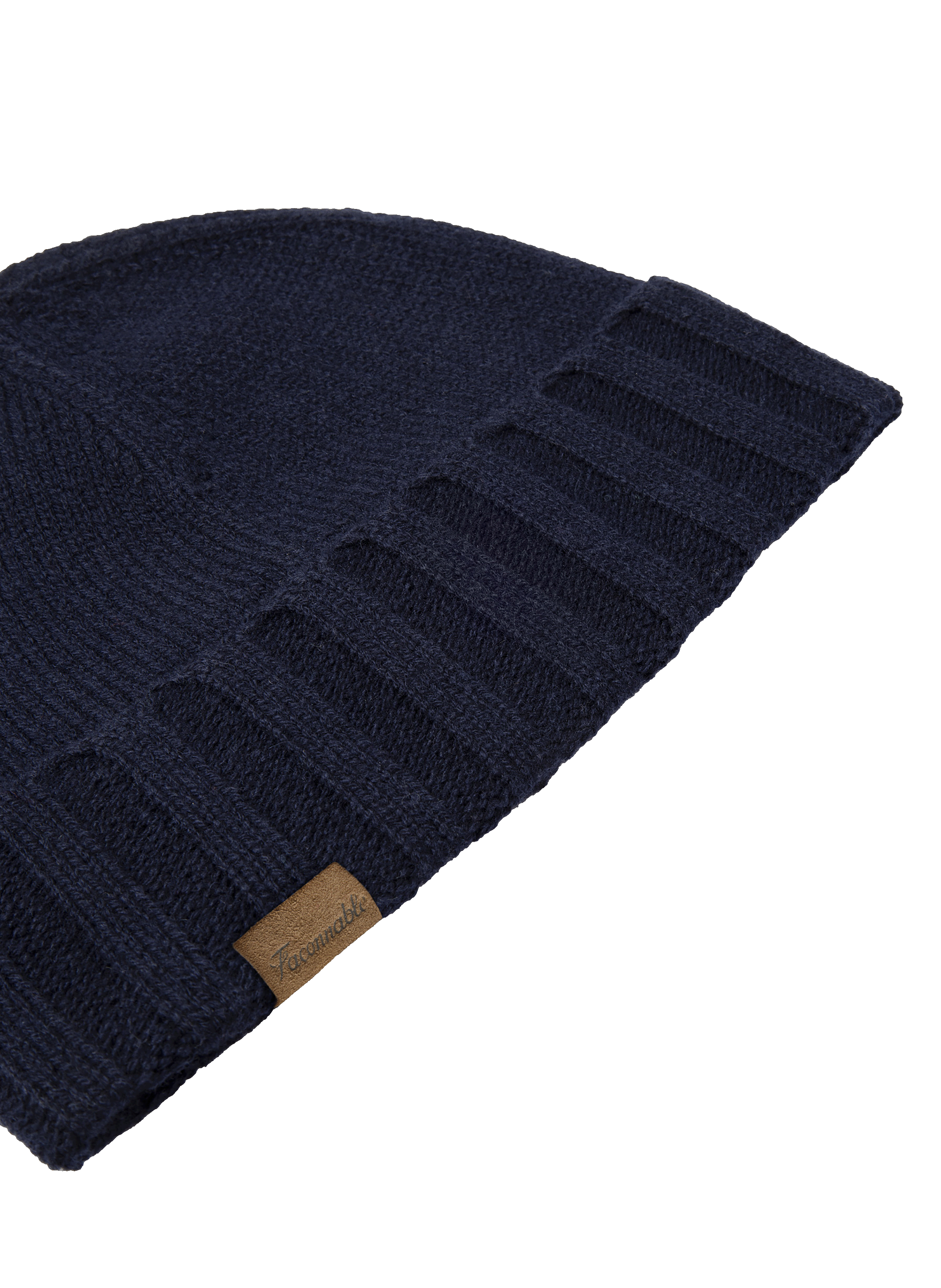 Wool and cashmere beanie FACONNABLE Blue