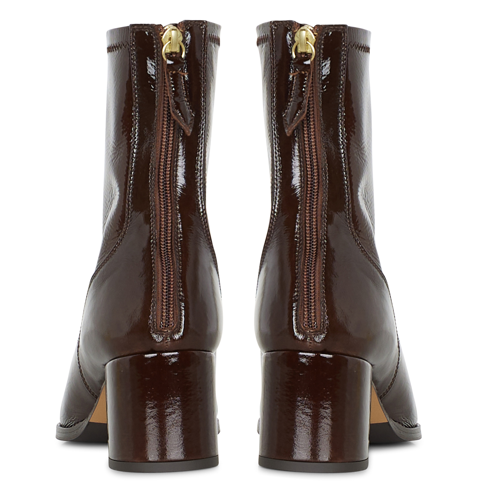 Bottines à talons  en cuir n°664 RIVECOUR Marron