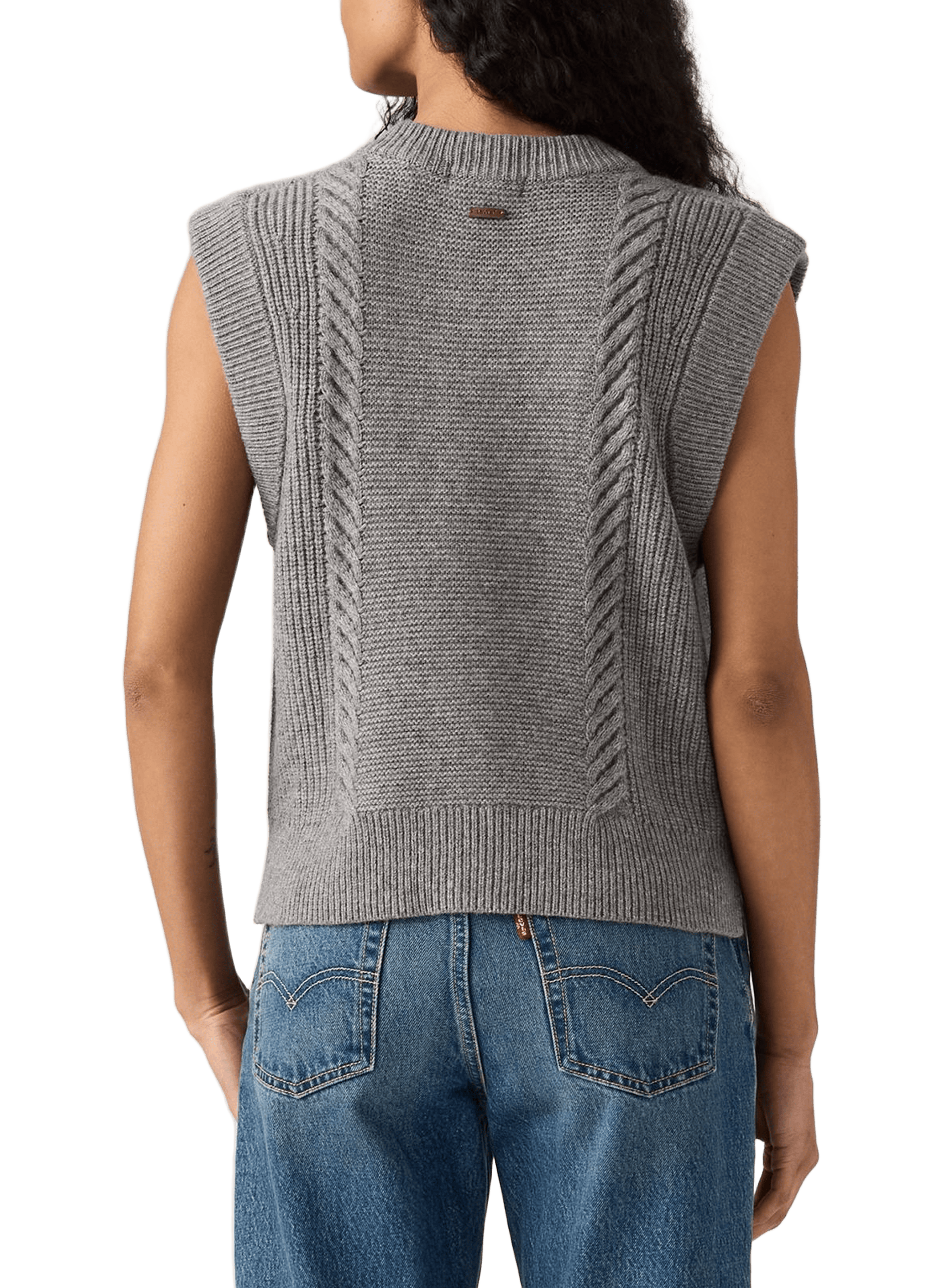 Sleeveless wool and cotton blend vest LEVI'S Beige