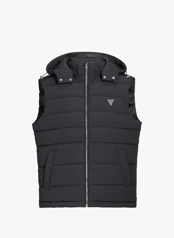 Doudoune matelassée sans manches | Noir by GUESS Doudoune matelassée sans manches Noir