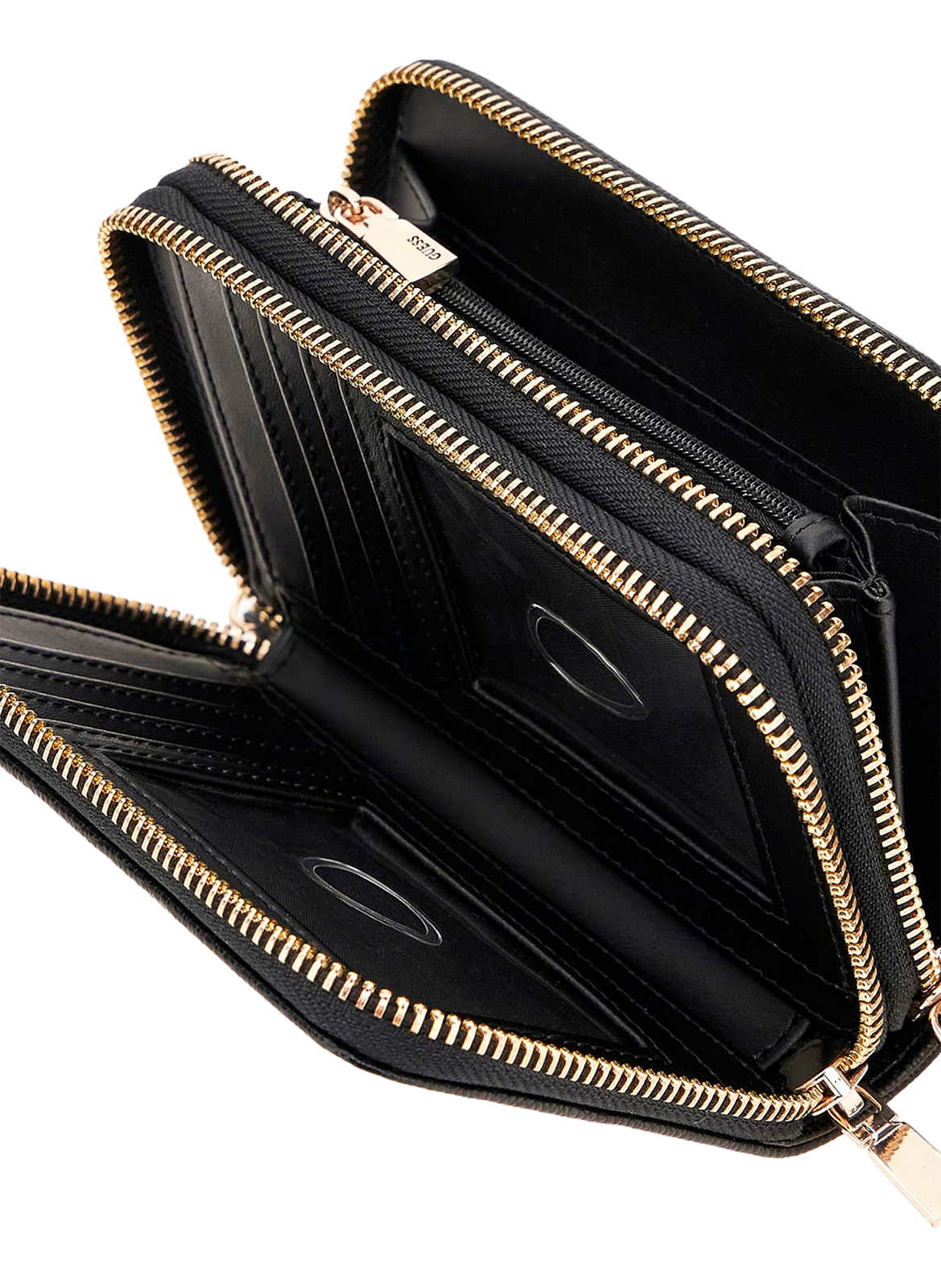 Portefeuille Amorette à logo GUESS Noir