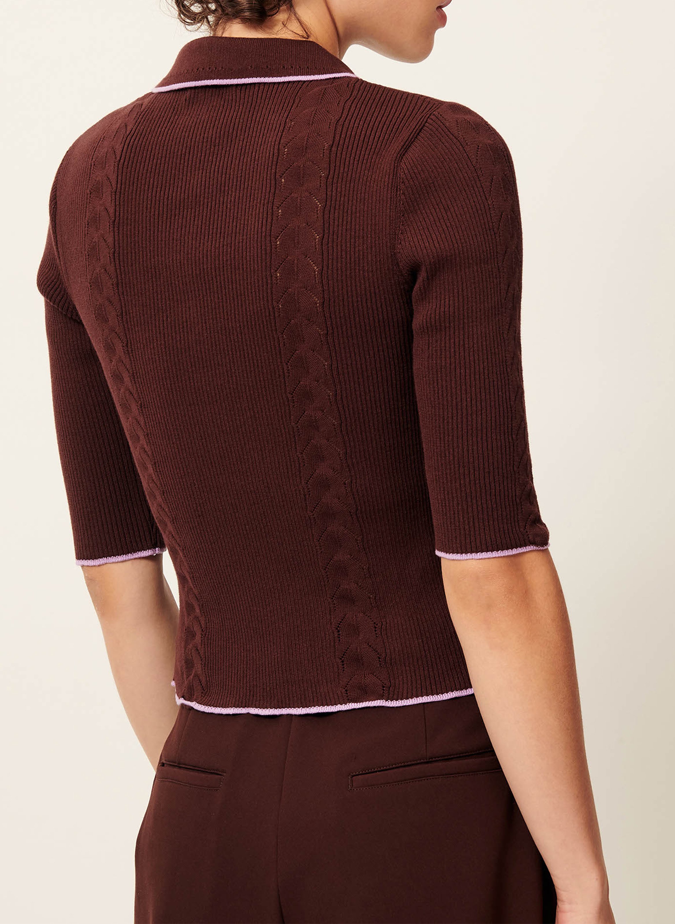 Top ciol polo en coton jodi SESSUN Marron