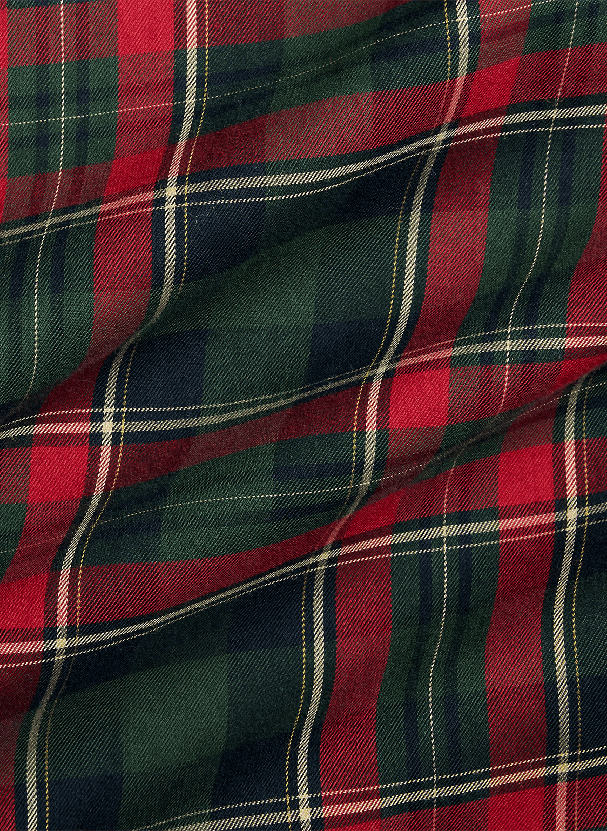 Chemise col américain à carreaux en coton POLO RALPH LAUREN Vert