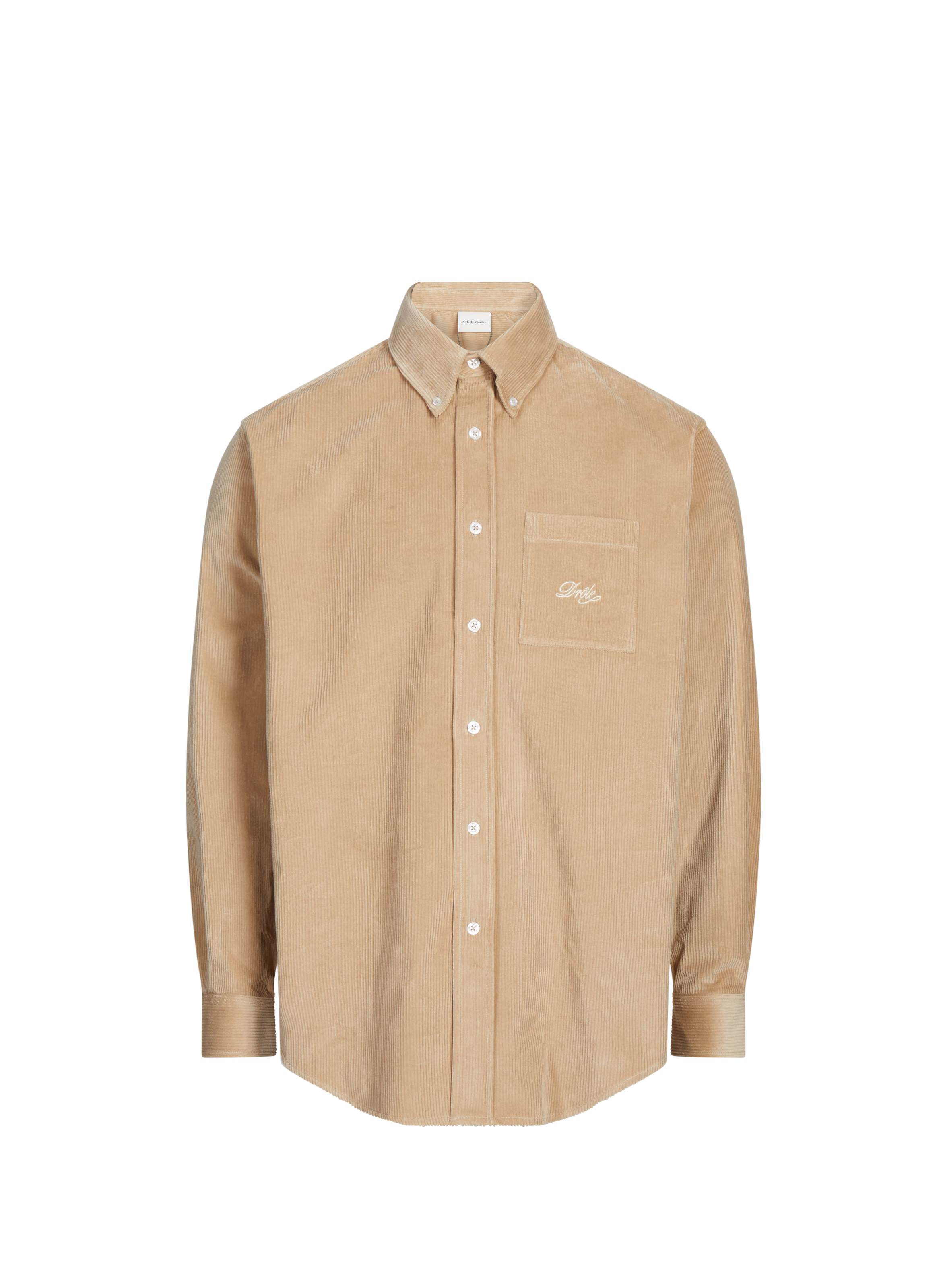 DROLE DE MONSIEUR Surchemise côtelé Beige