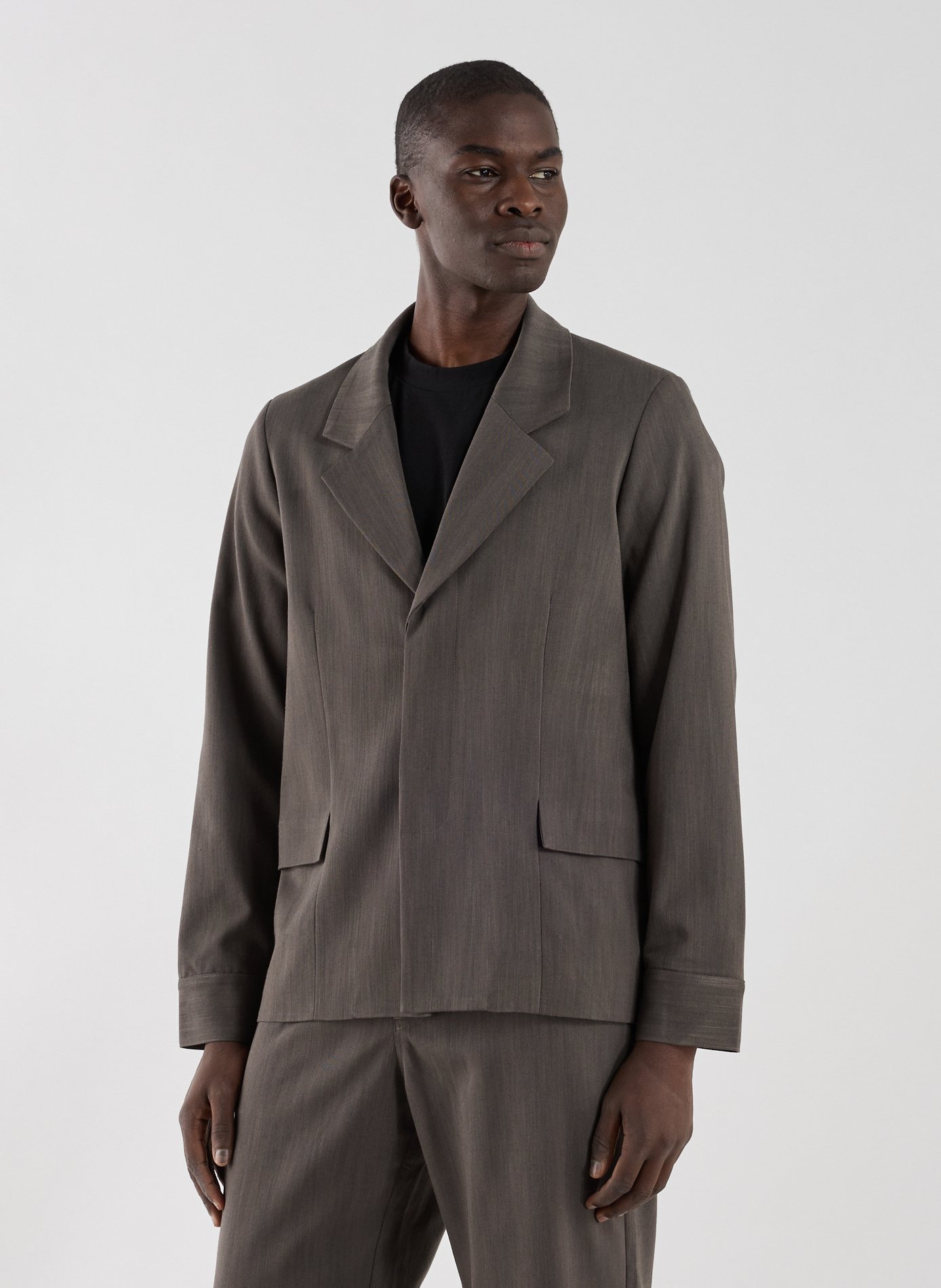 WON HUNDRED Blazer droit col tailleur Gris