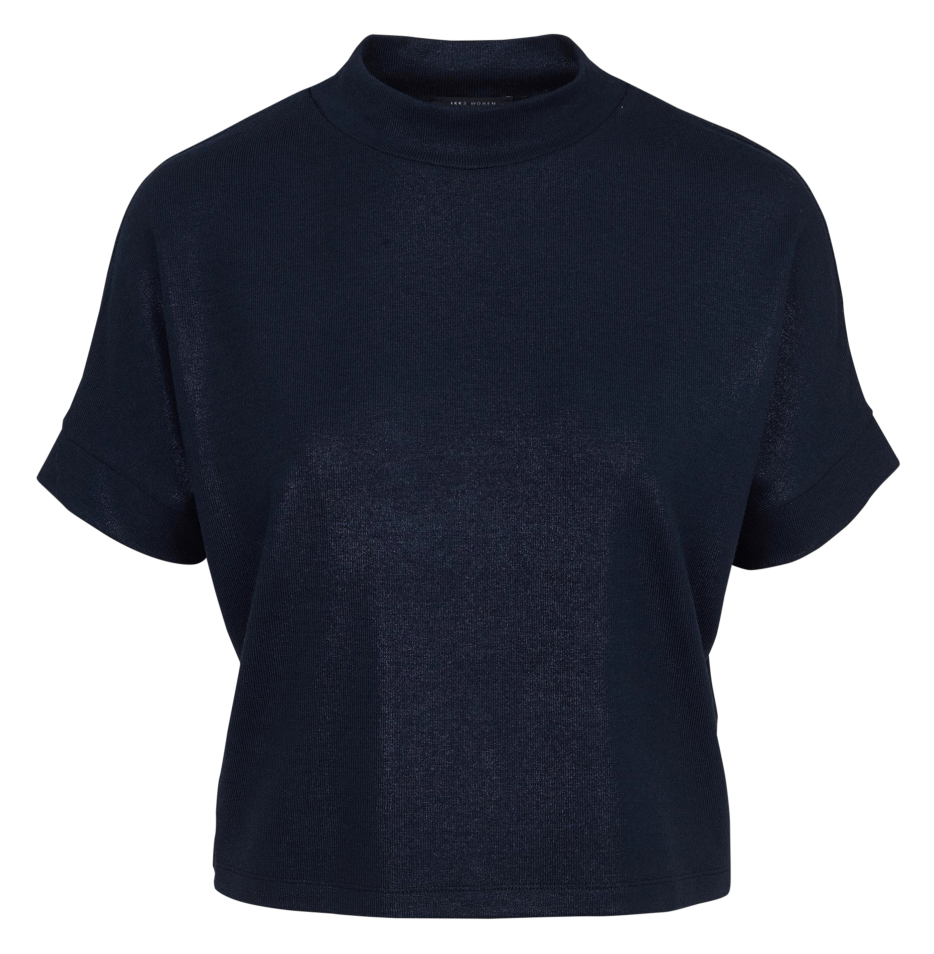 Top oversize col montant en maille IKKS Bleu