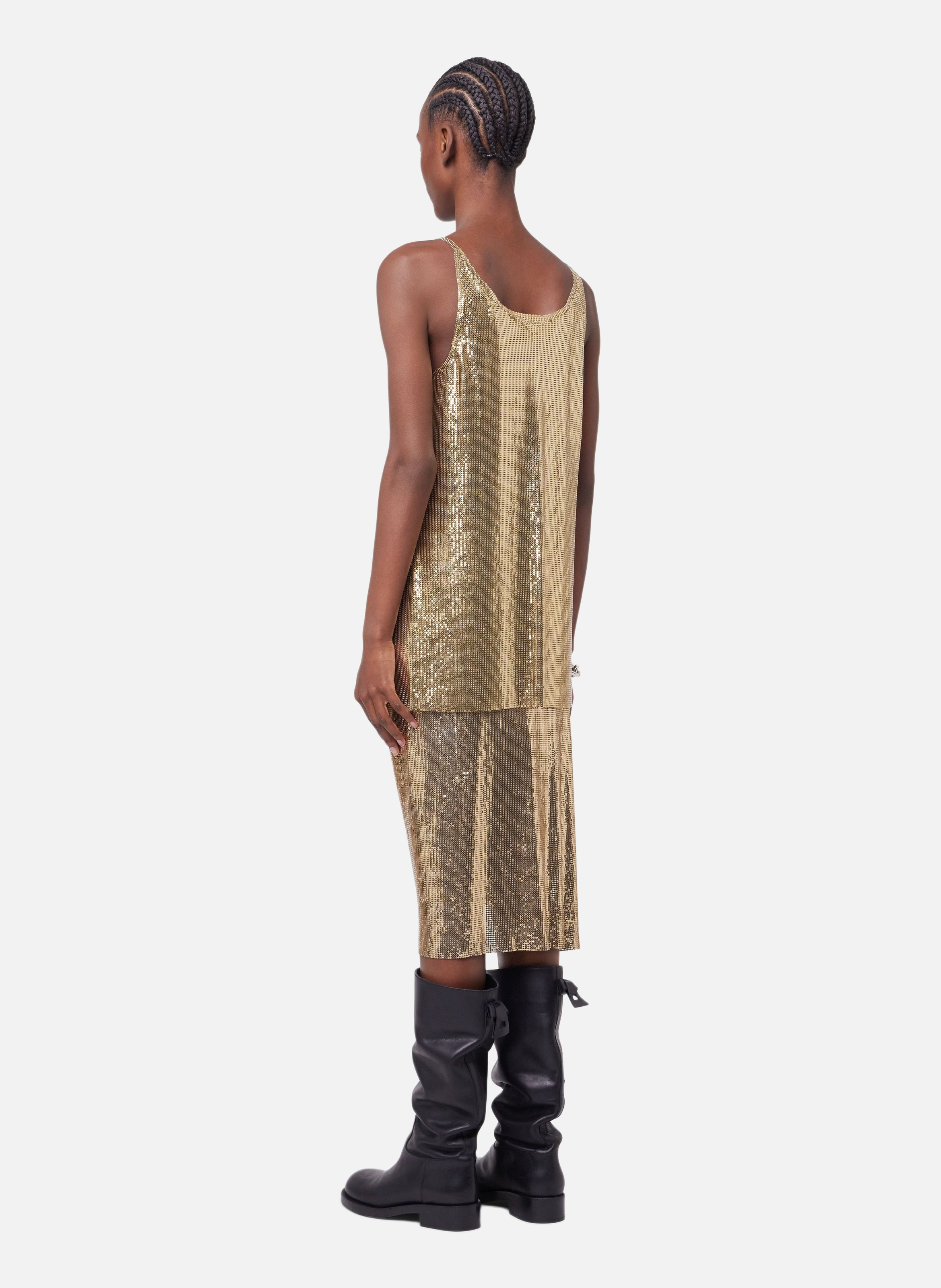 Débardeur en mesh RABANNE Doré