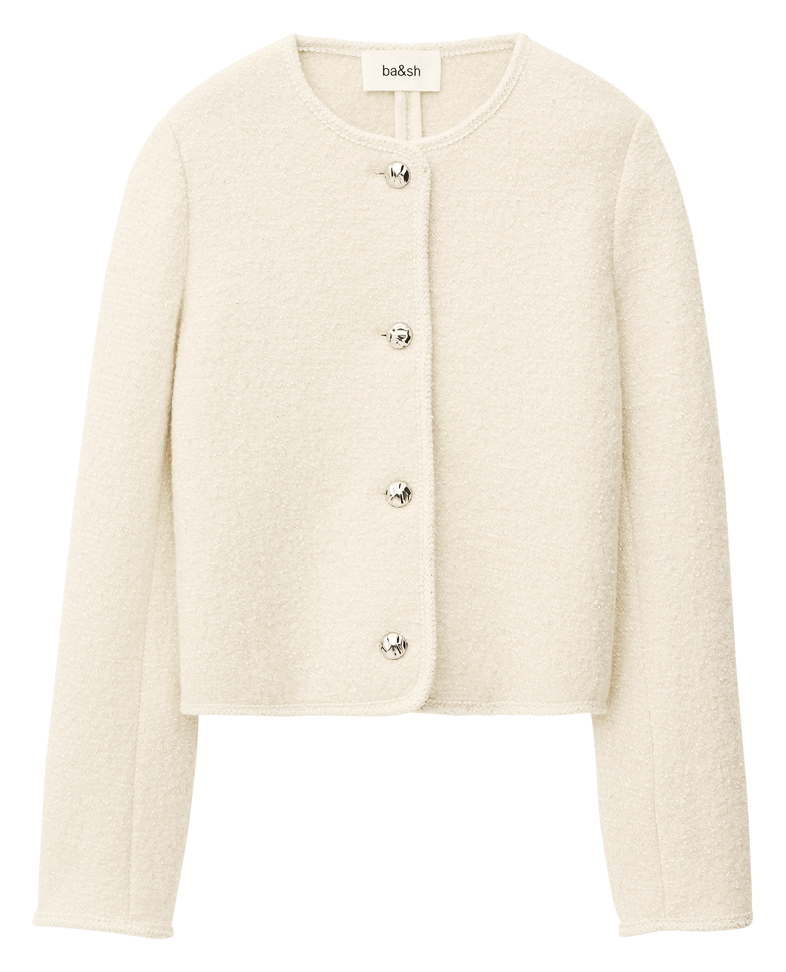 Veste courte boutonnée en maille bouclée ceredith BA&SH Beige