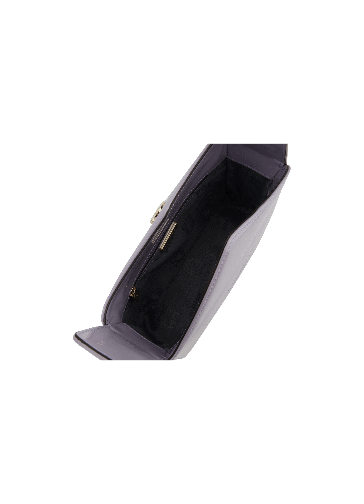 Cassetta vernis | sac porté épaule en cuir de vachette POURCHET Violet