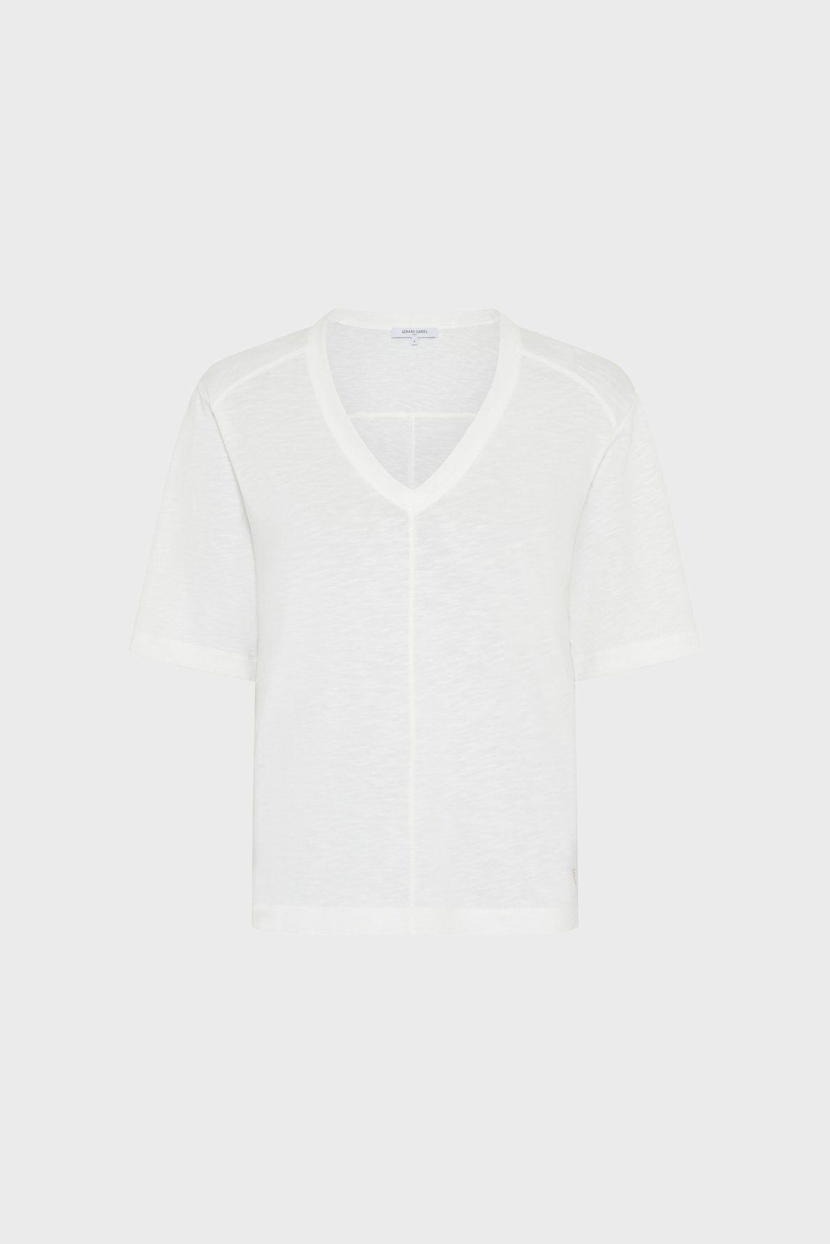 T-shirt V en coton - MARISA GERARD DAREL Blanc