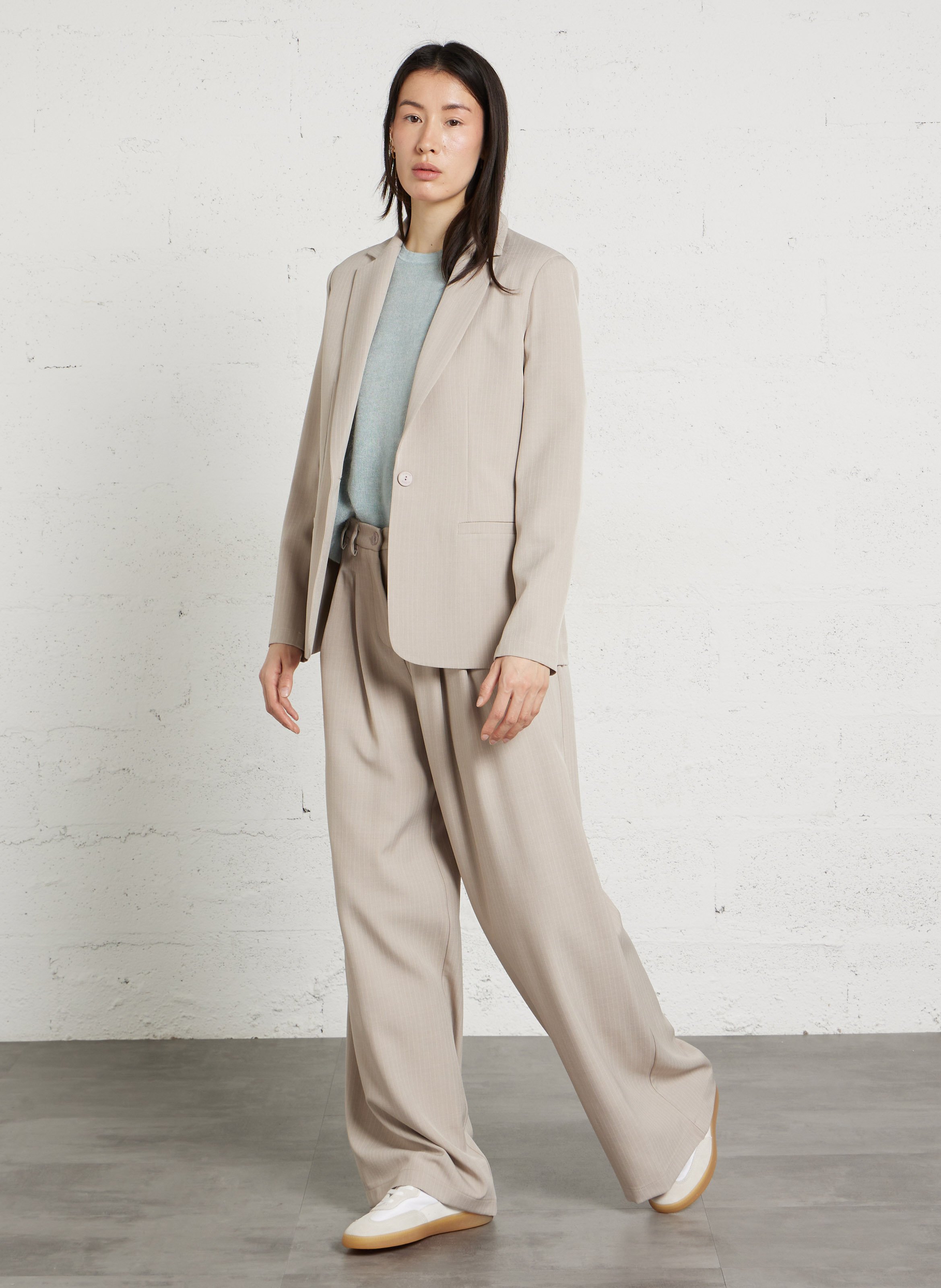 Pull col rond en mohair mélangé Paolo bis MAISON 123 Bleu