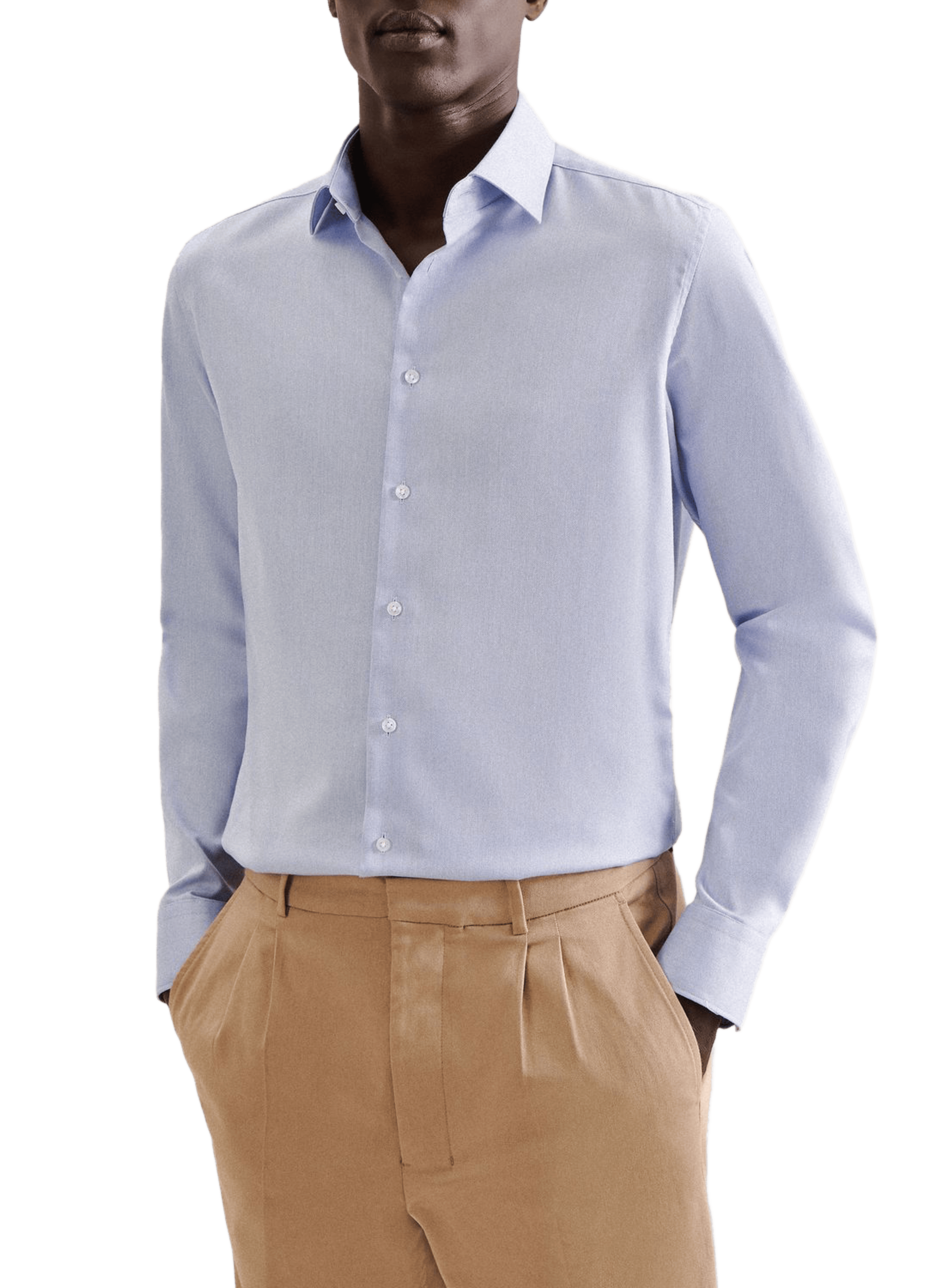Chemise slim en coton SEIDENSTICKER Bleu