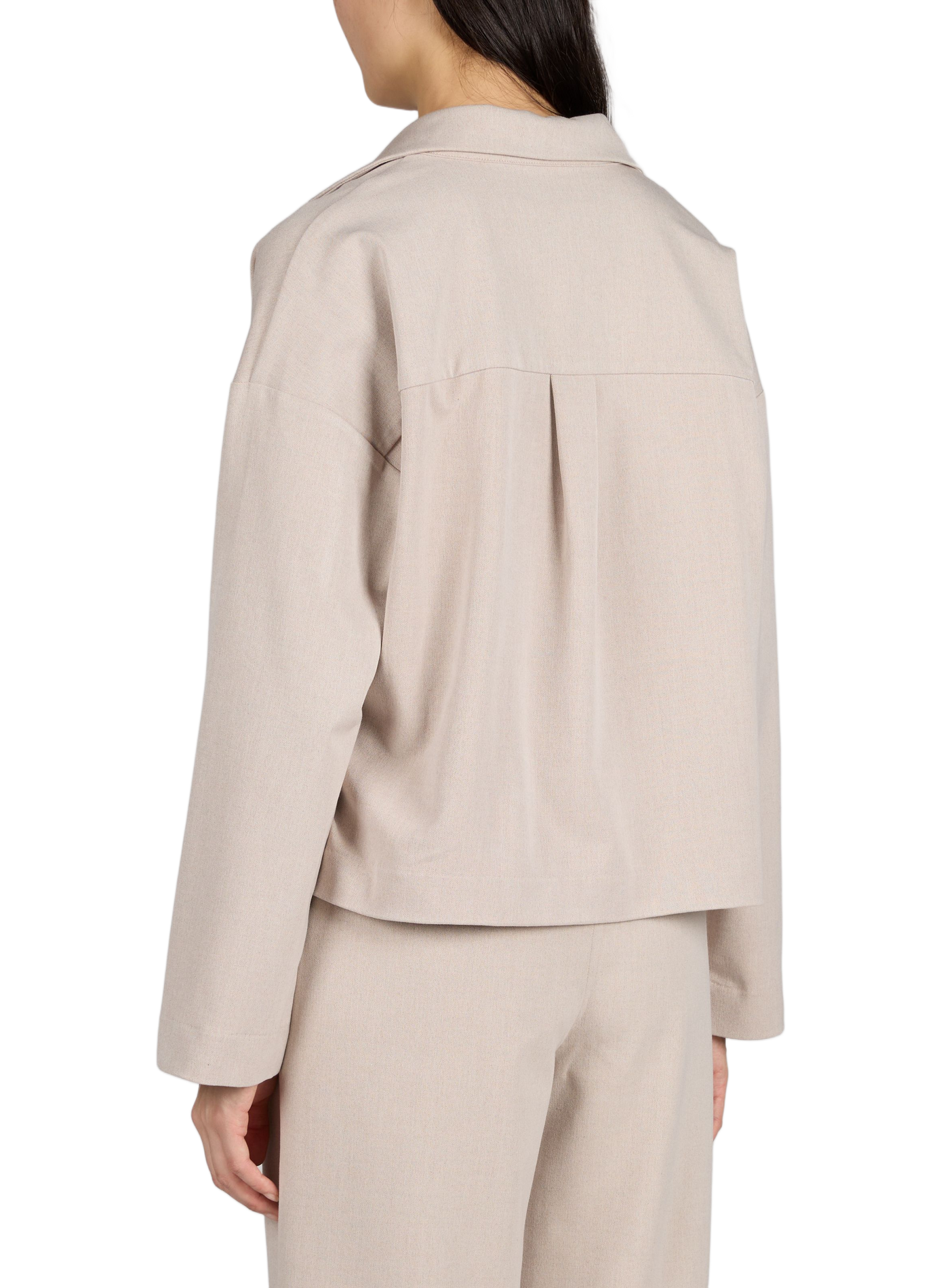 Top manches longues cache-cœur OBJECT Beige