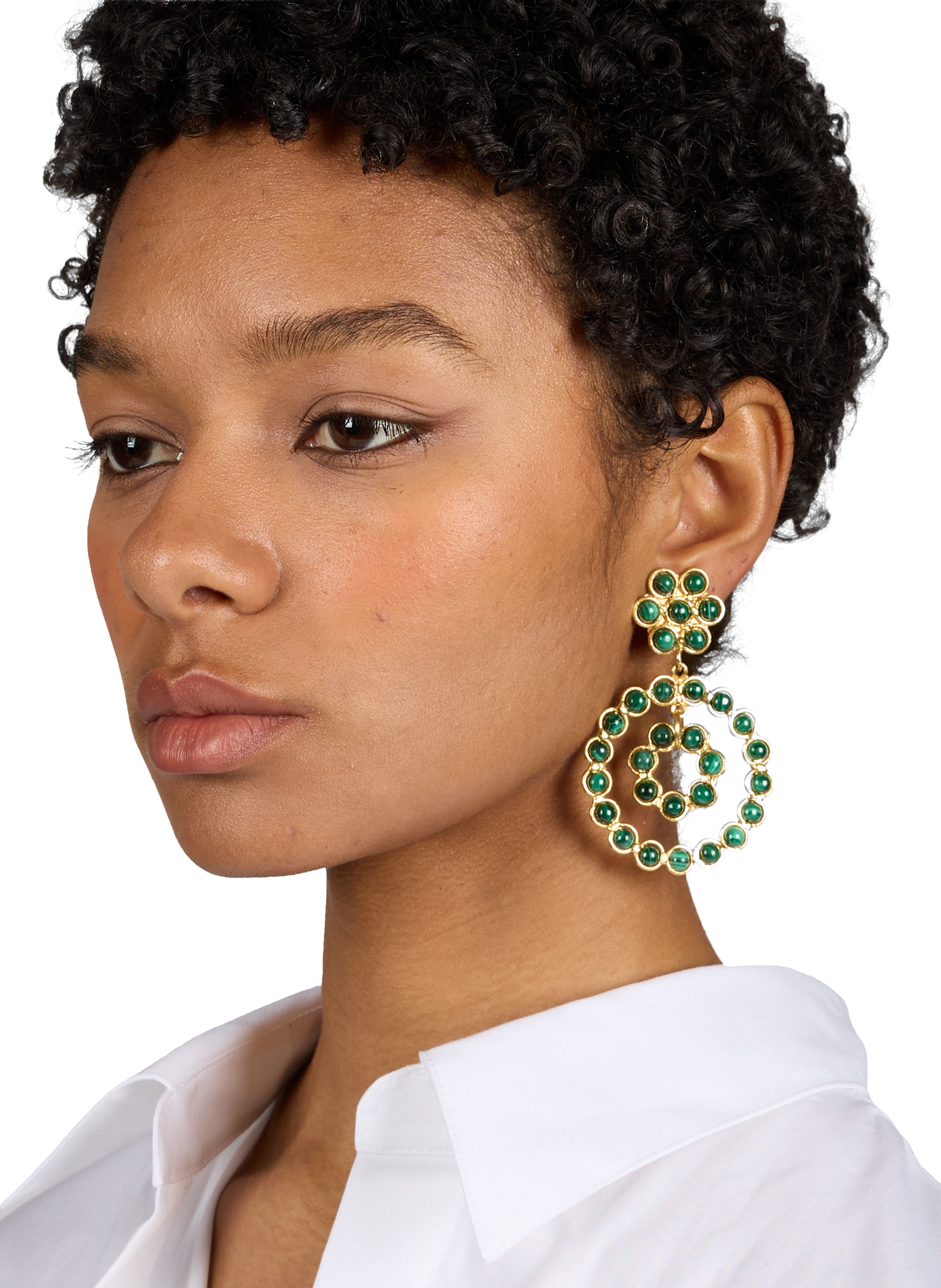 Boucles d'oreille Happy Flower SYLVIA TOLEDANO Vert