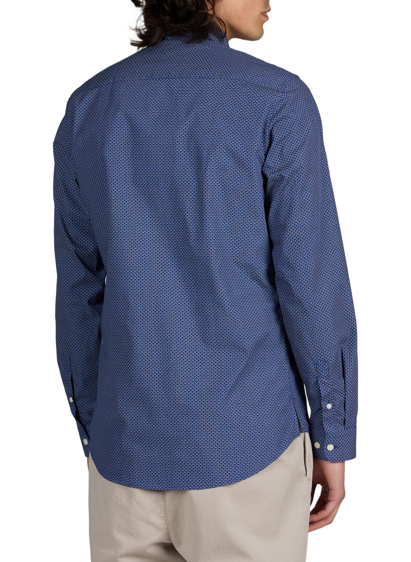 Chemise slim Hicro-S à motif en coton AU PRINTEMPS PARIS Blue