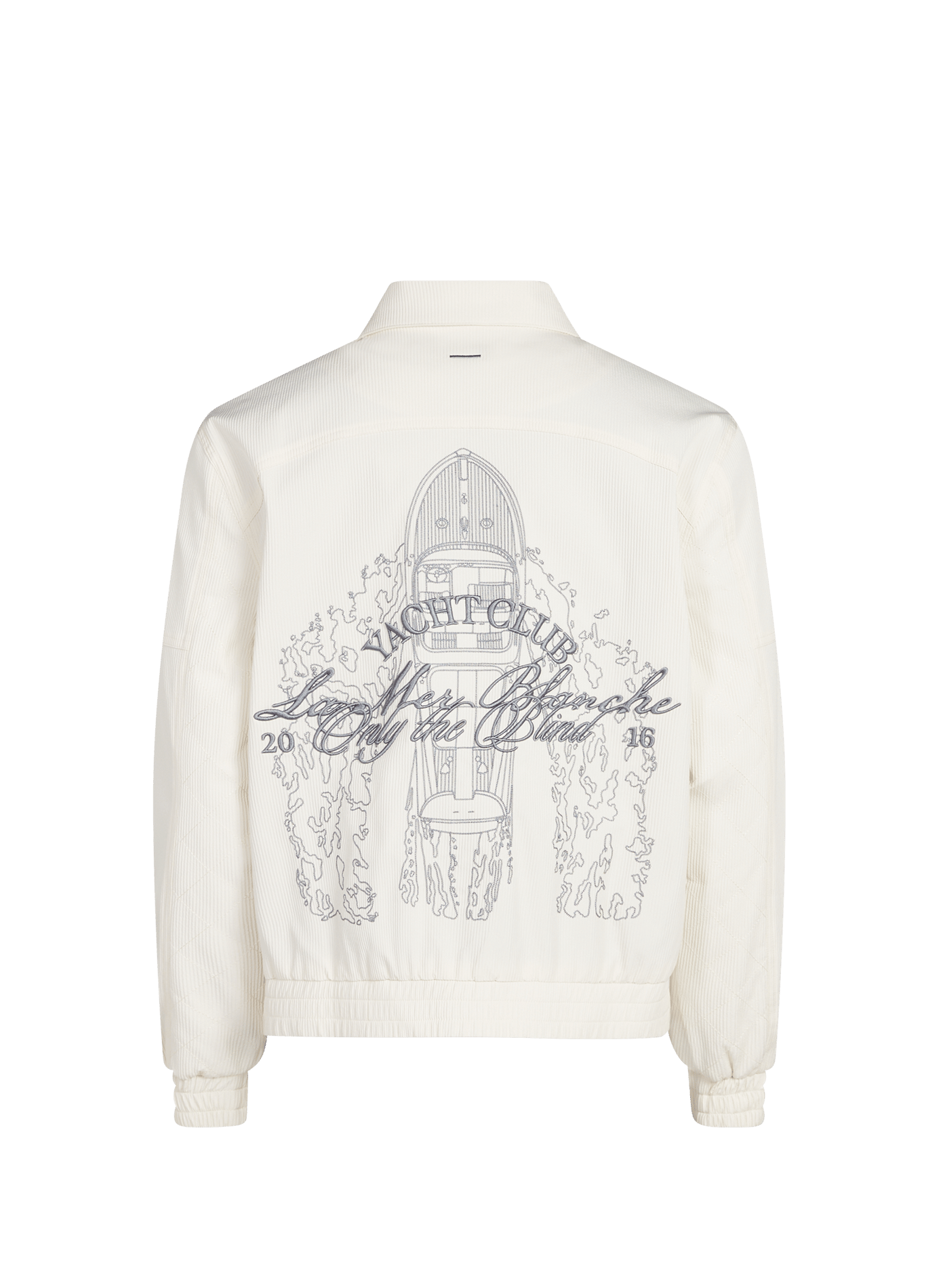 Embroidered White Club Jacket ONLY THE BLIND Multicolour