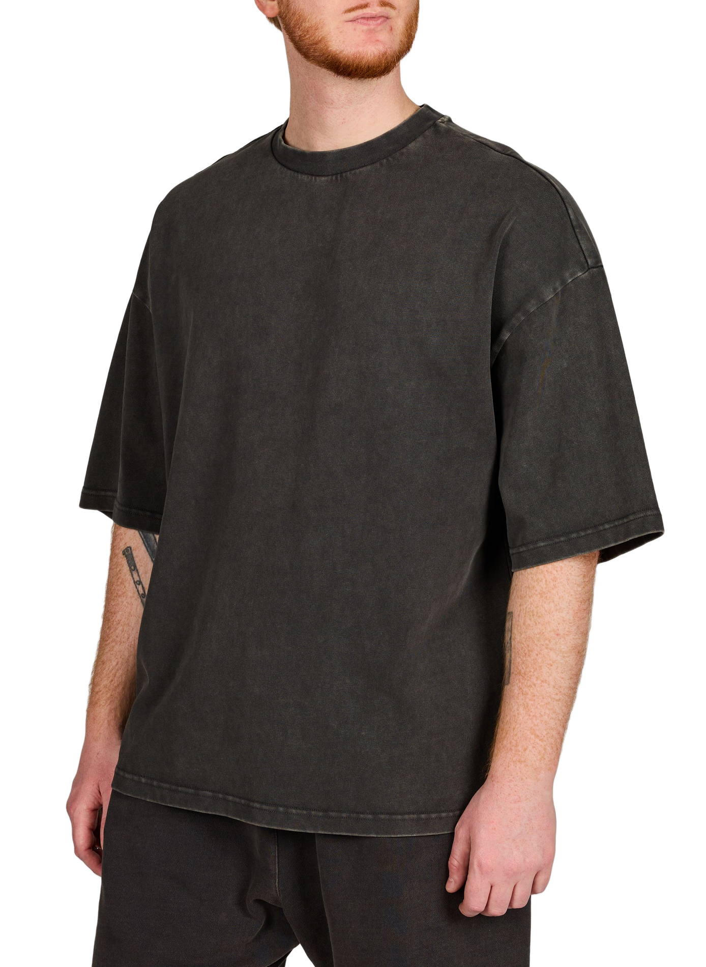 Solid color oversized cotton T-shirt ENTIRE STUDIOS Black