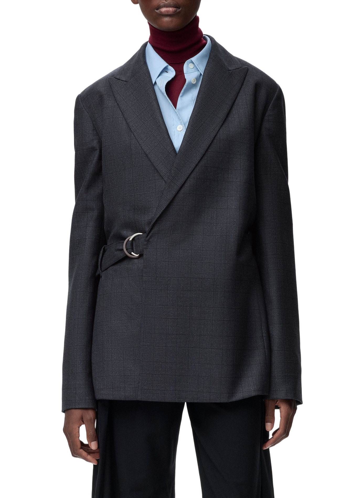 Tailored draped wool blazer LOEWE Grey