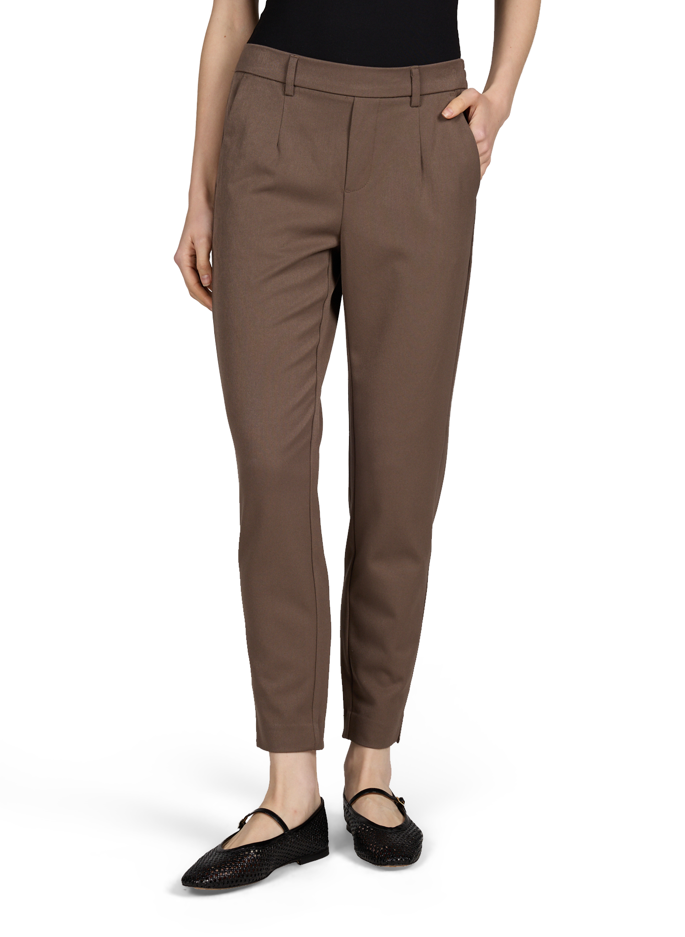 Pantalon Objlisa croisé  slim OBJECT Marron