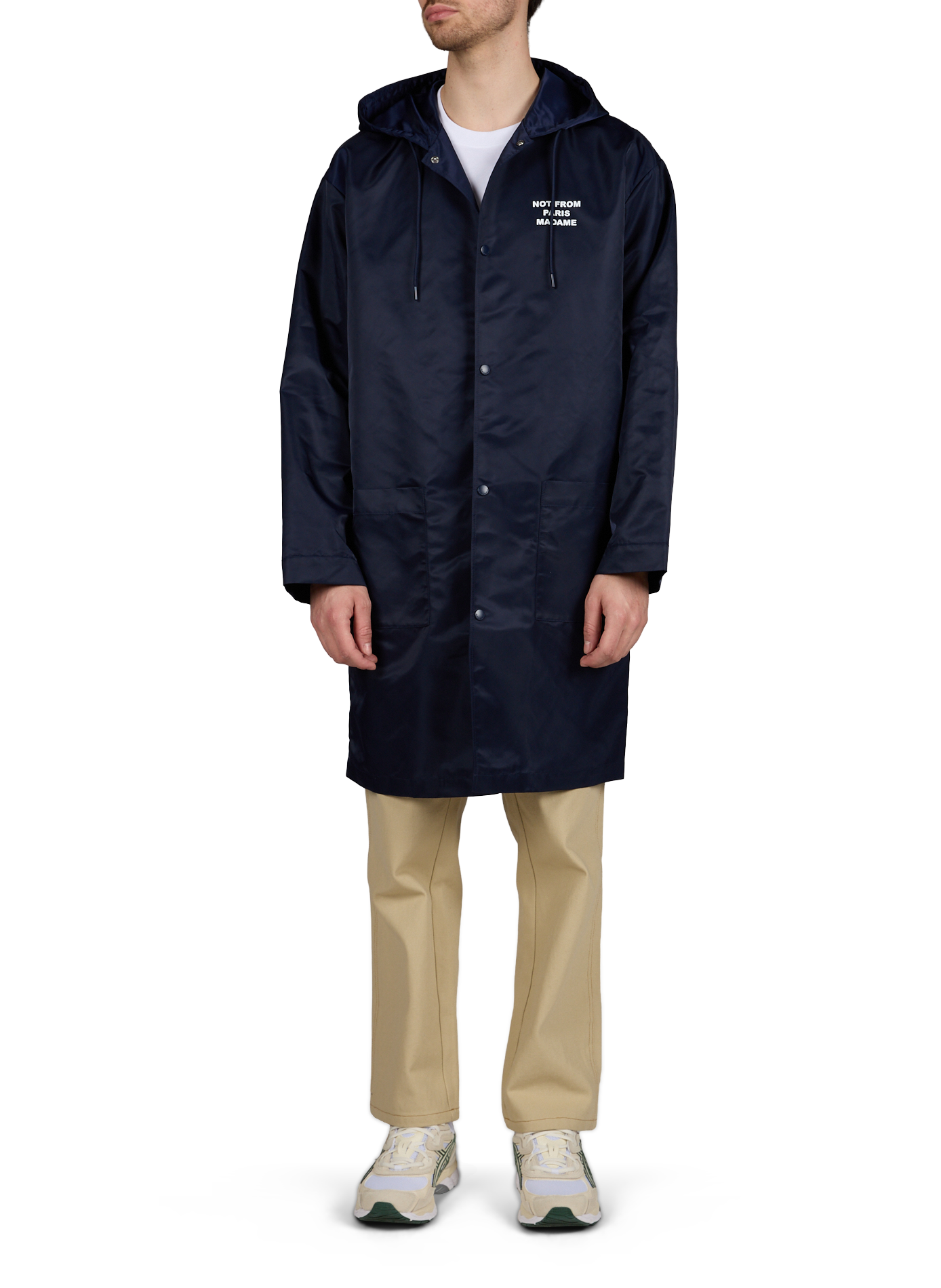 Parka with logo on chest and back DROLE DE MONSIEUR Blue
