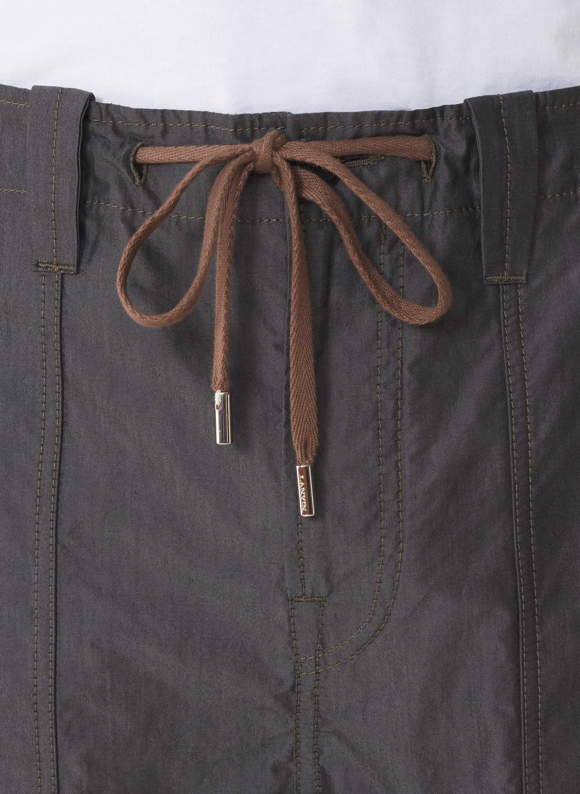 Pantalon large en chambray LANVIN Noir