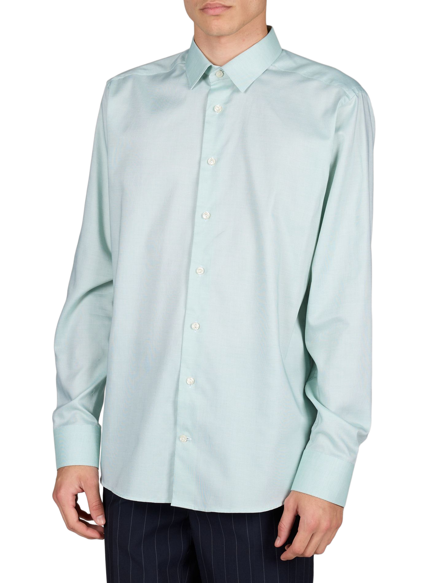 Long-sleeve cotton Shirt ETON Green