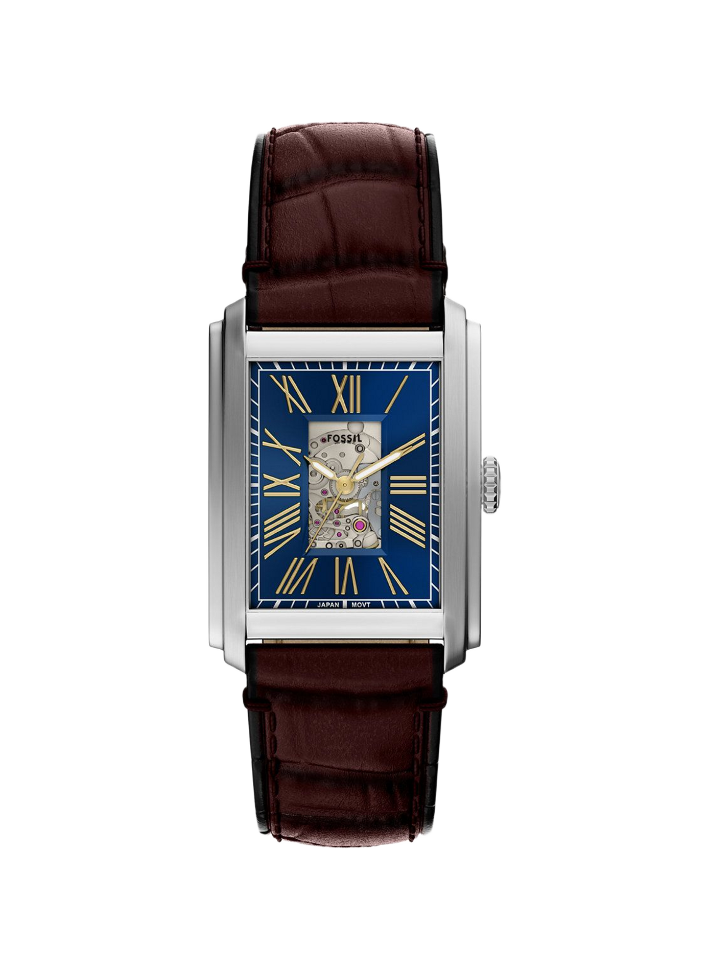 Montre analogique Automatic en cuir FOSSIL Bleu