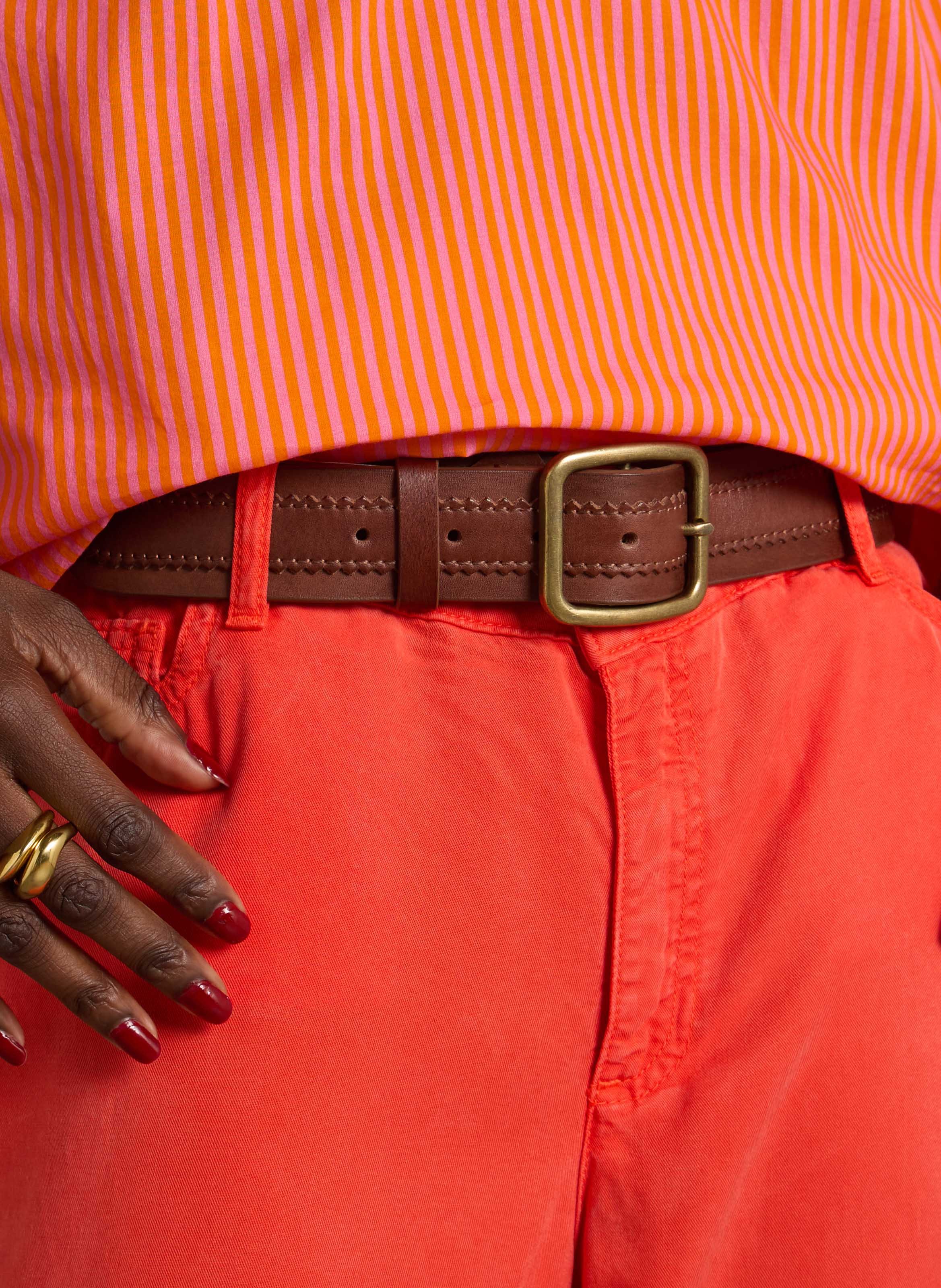 Ceinture en cuir lucien MAISON 123 Beige