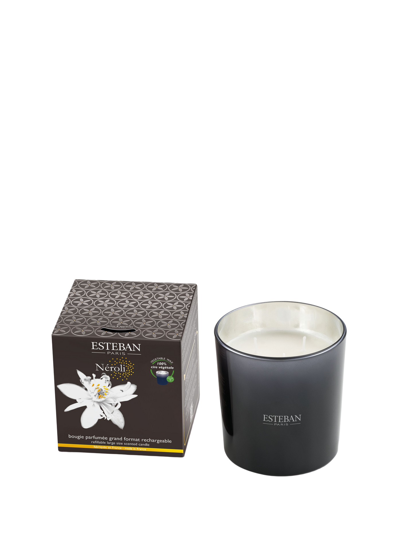 Geurkaars met navulling Neroli 450 g ESTEBAN Bruin