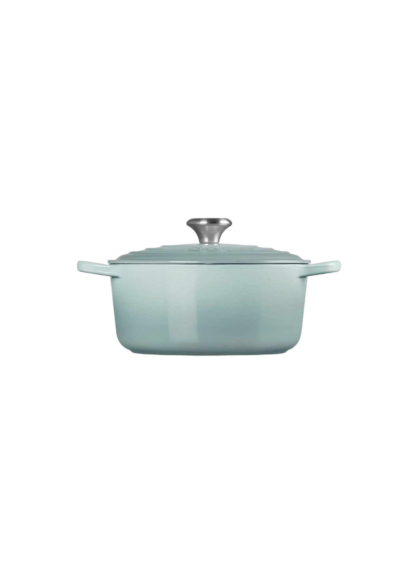 Runde emaillierte Gusseisen-Cocotte LE CREUSET Grau
