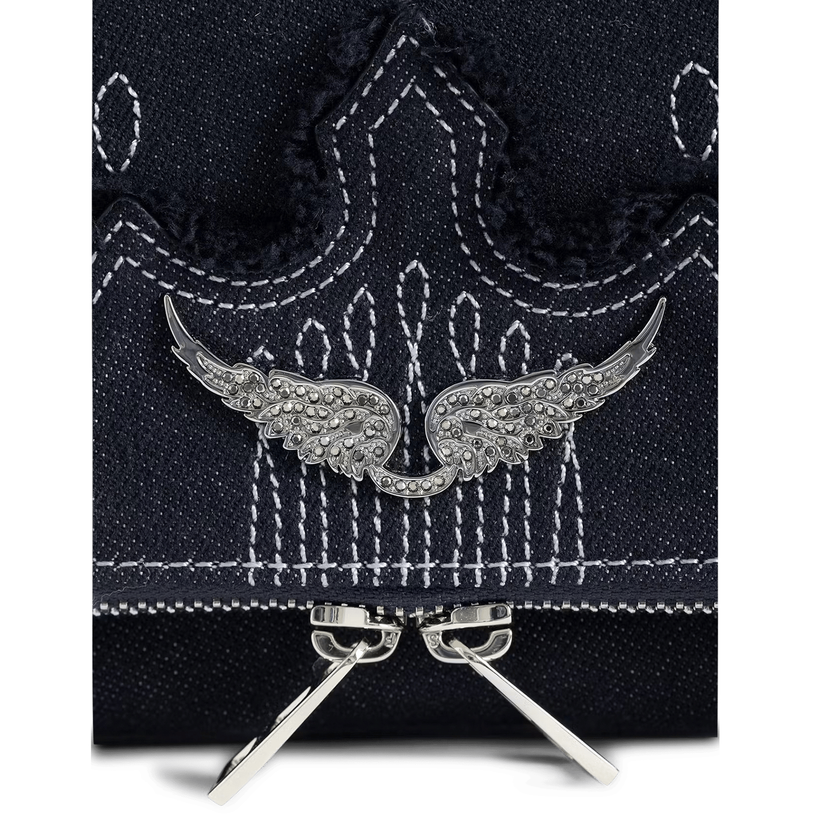 Sac bandoulière en coton mélangé rock ZADIG&VOLTAIRE Bleu