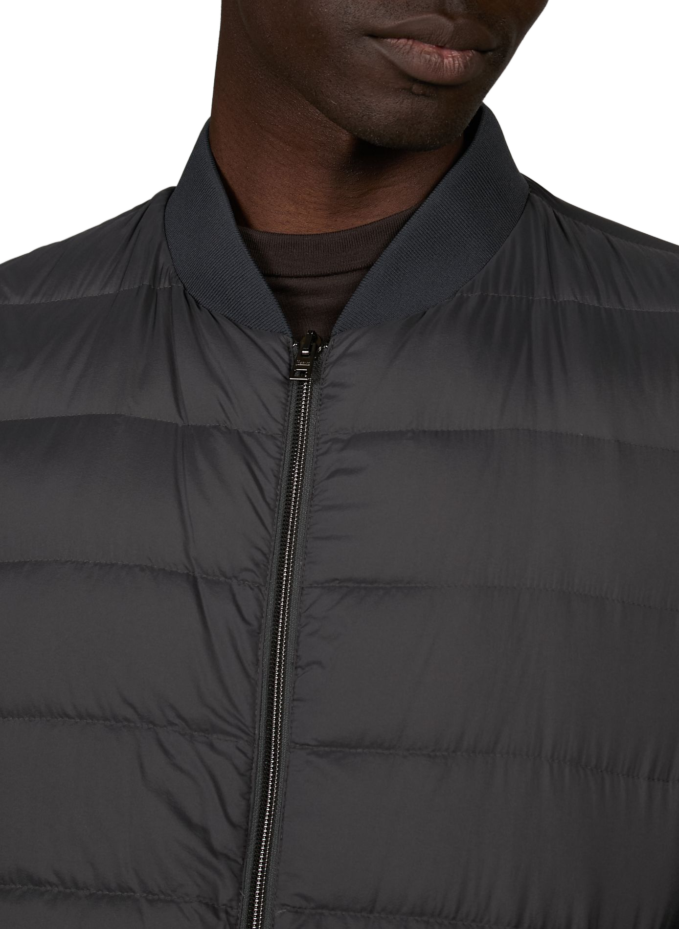 Quilted water-repellent Aviator Bomber HERNO Grey