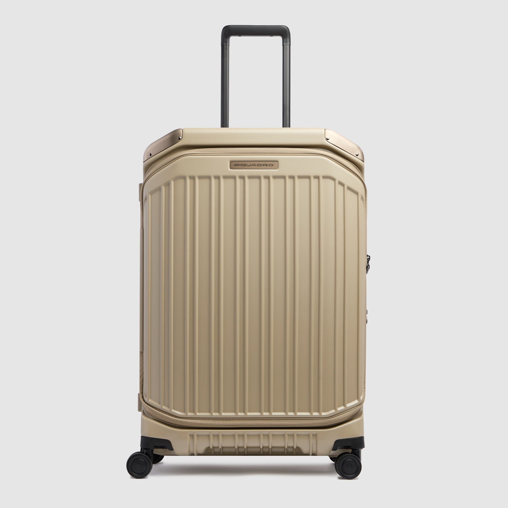 Middelgrote koffer met 4 uitbreidbare wielen PIQUADRO Beige