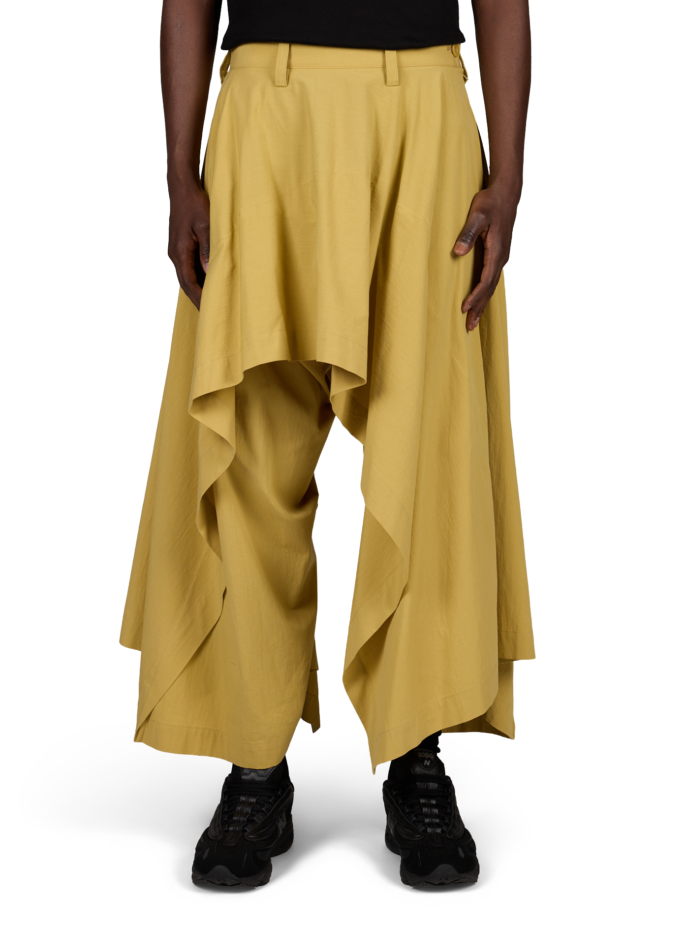 Wide-leg pants with cotton panel ISSEY MIYAKE Beige