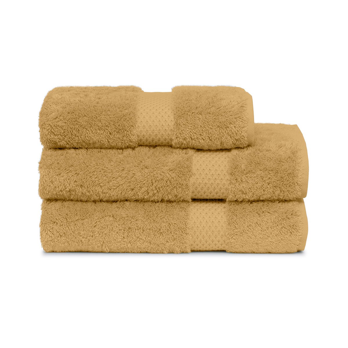 Serviette de toilette  en coton modal, etoile YVES DELORME Jaune