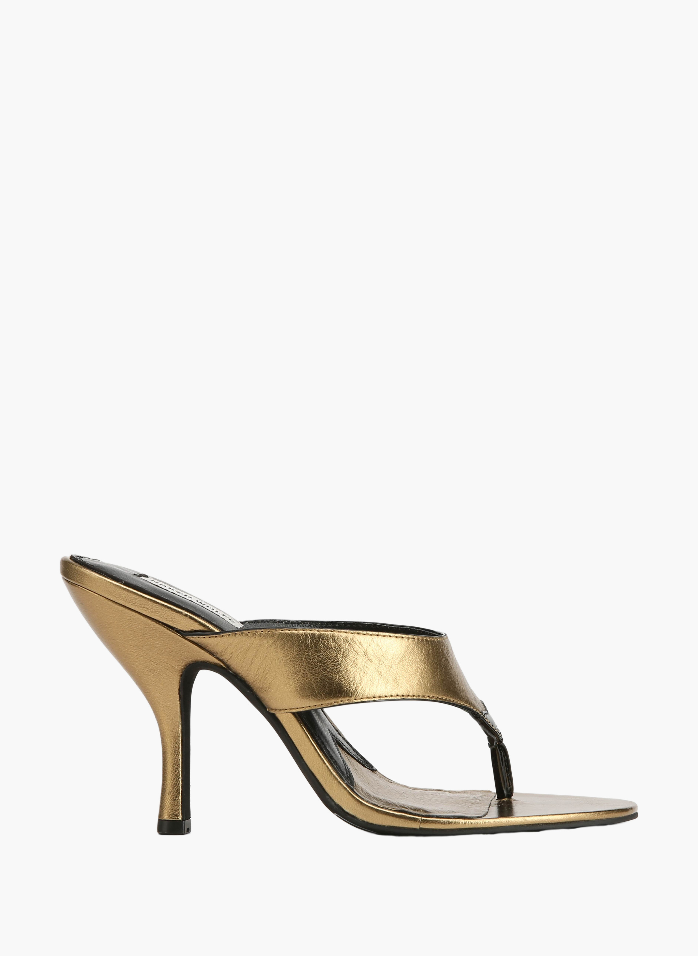 Chaussures à talons martine en cuir NAKED WOLFE Doré
