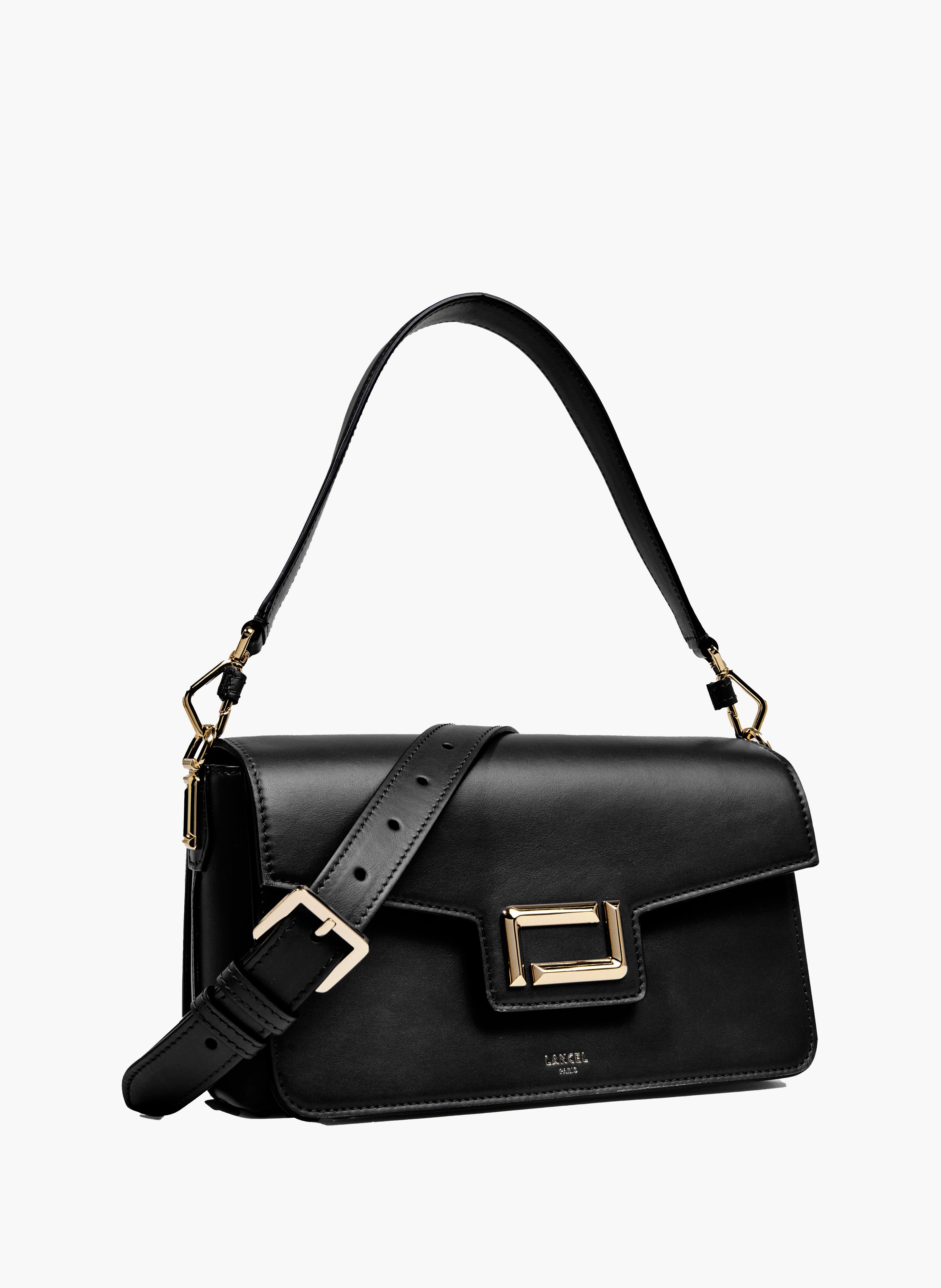 Sac rabat m angèle de lancel en cuir LANCEL Noir