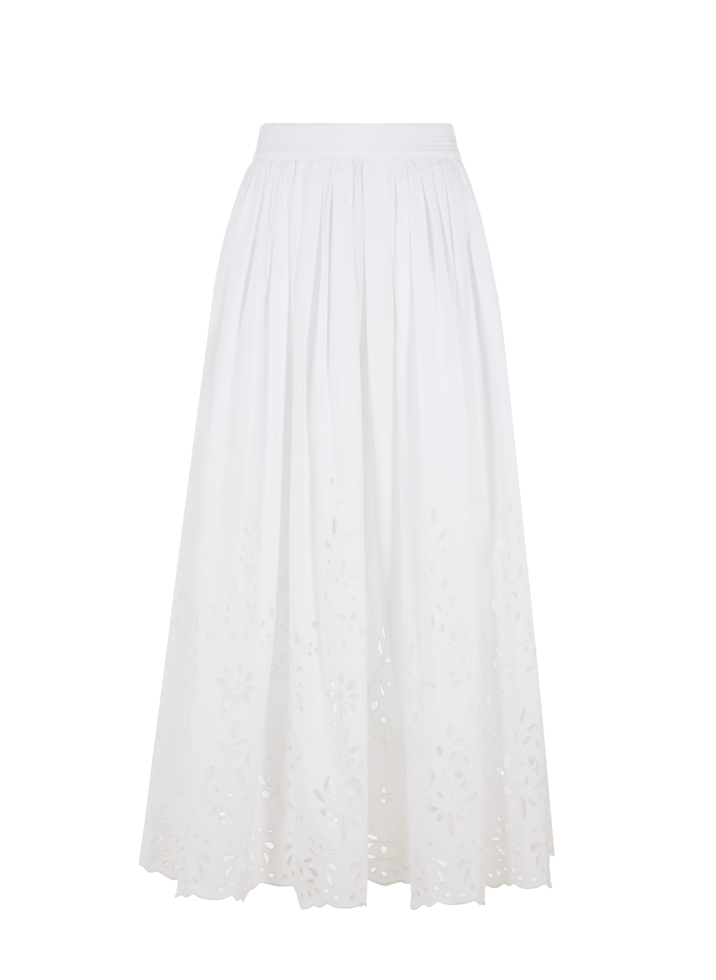 Jupe en coton brodé