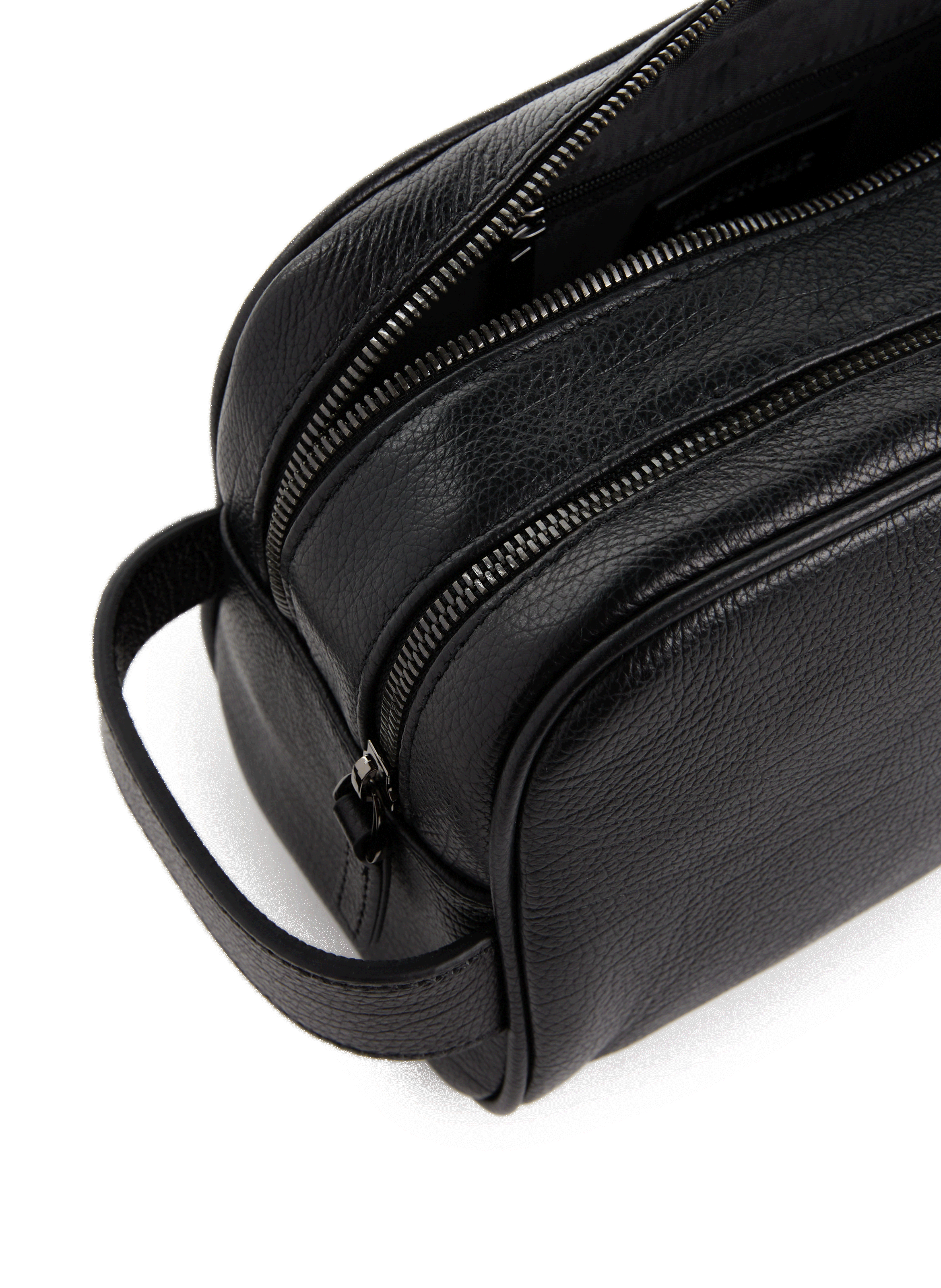 Grained leather toiletry bag SAISON 1865 Black