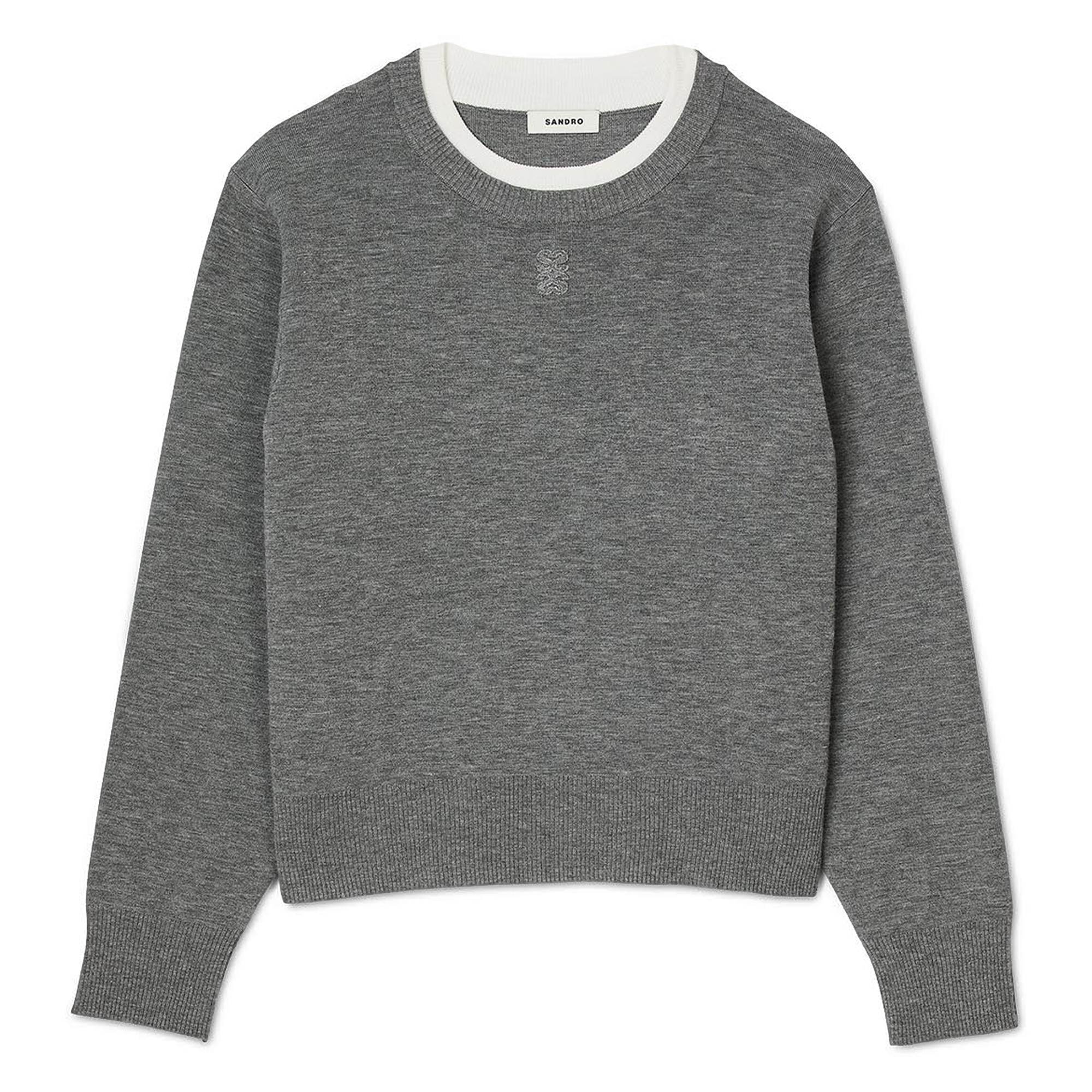 Sweat col rond SANDRO Gris