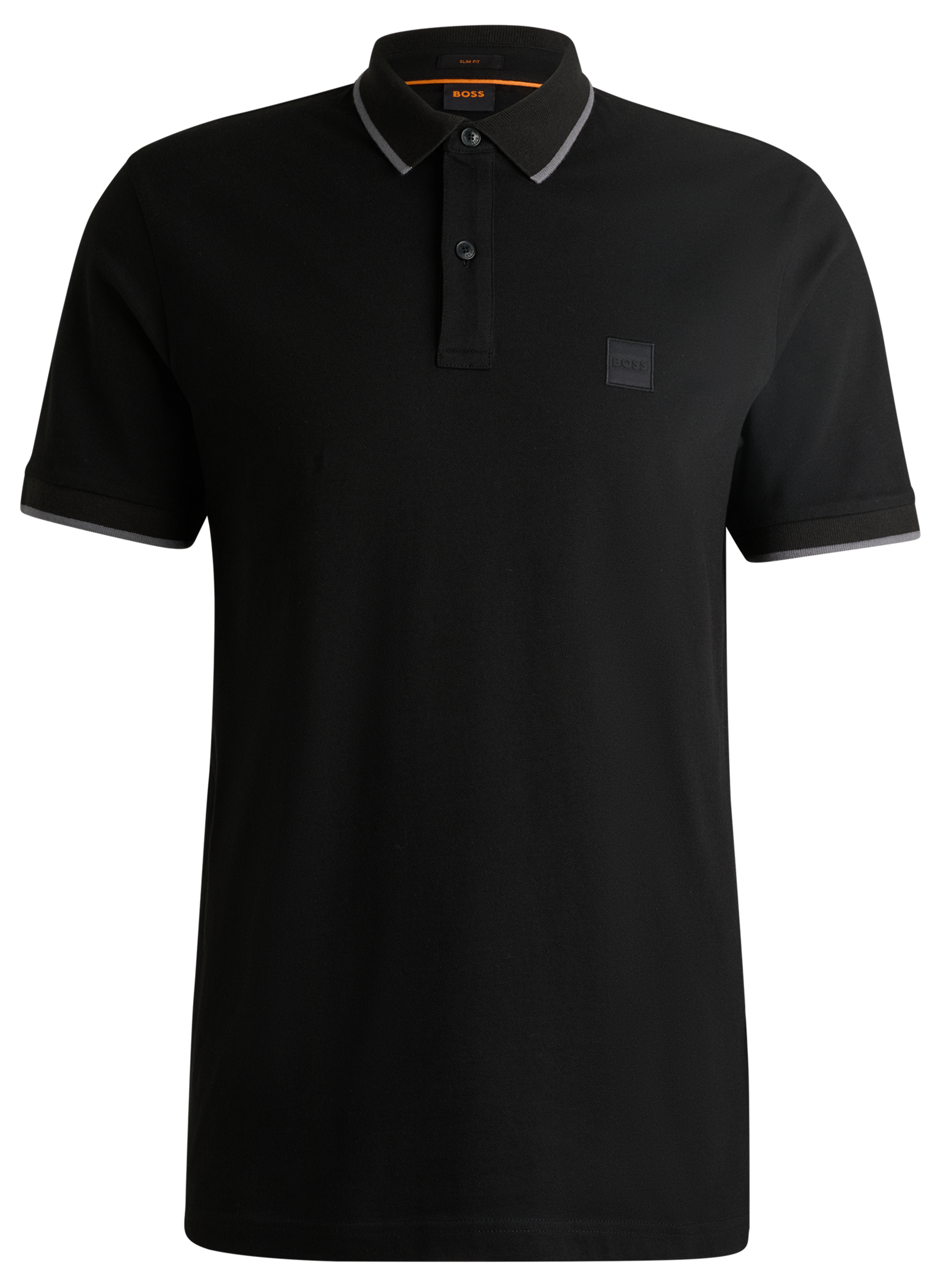 Polo slim-fit en coton stretch BOSS Noir