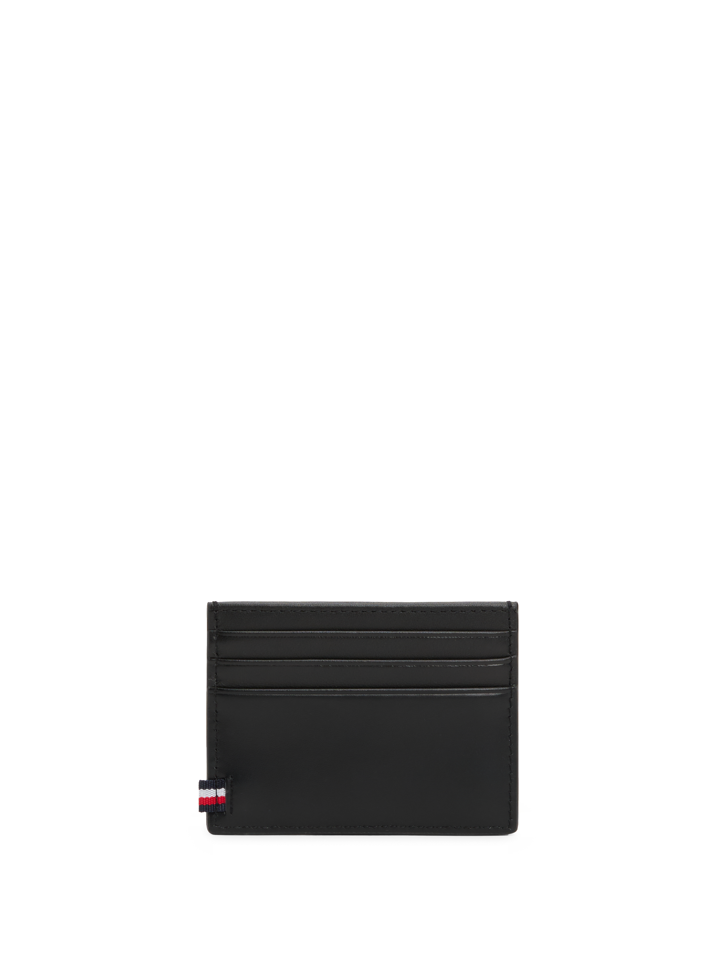 Leather card holder TOMMY HILFIGER Black