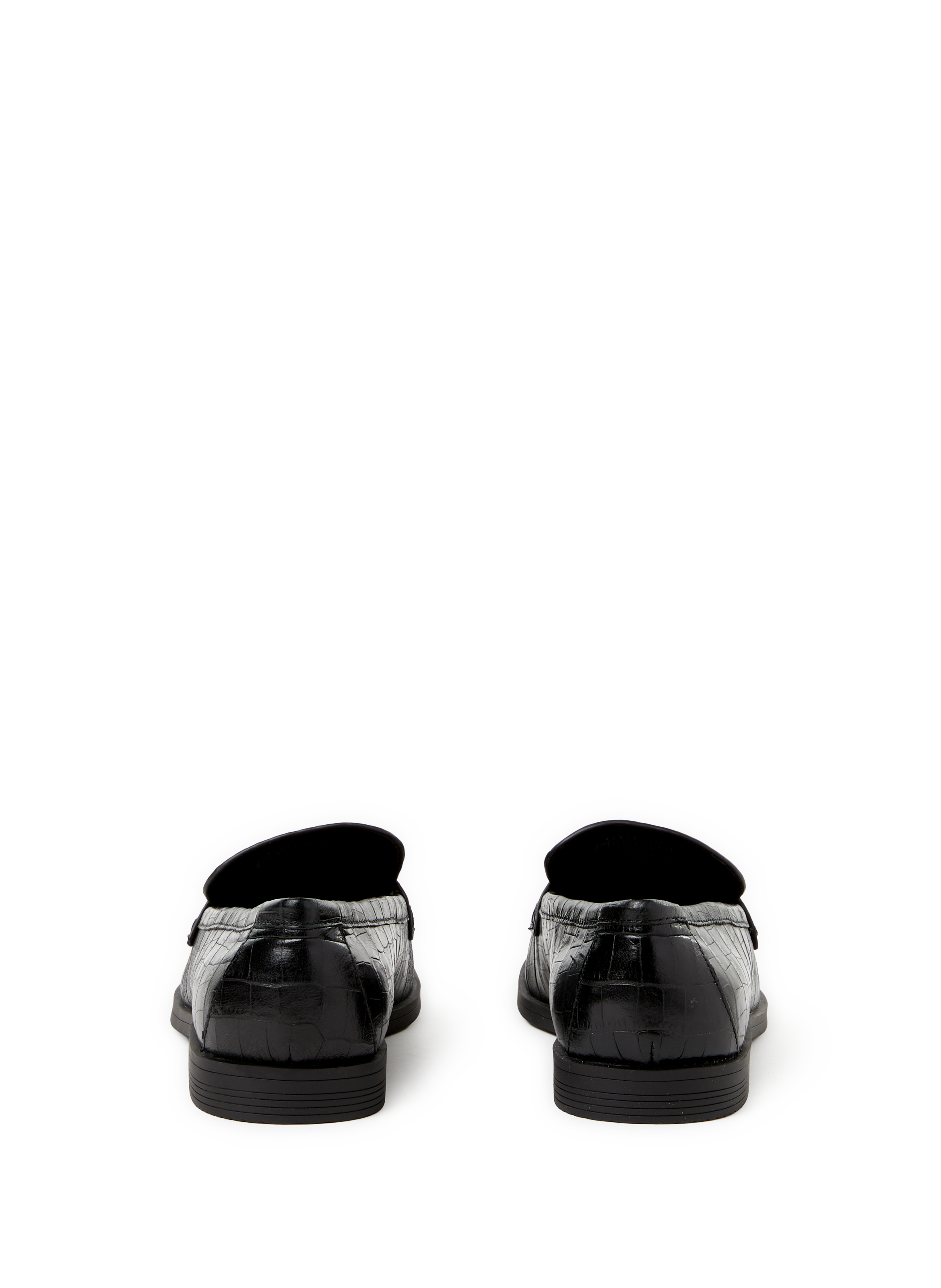 Calfskin leather loafers GUESS Black