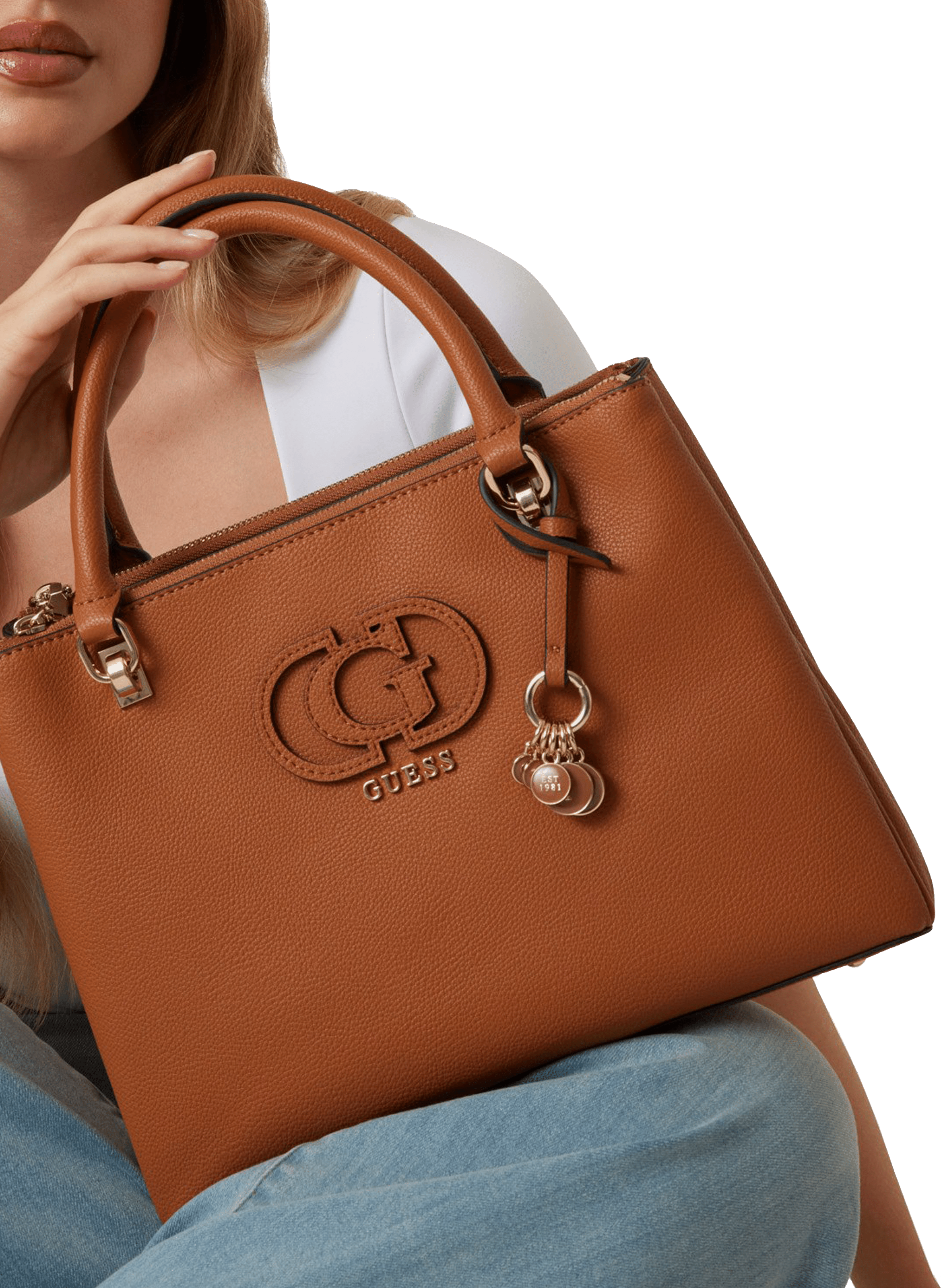 Sac à main Calebra GUESS Marron