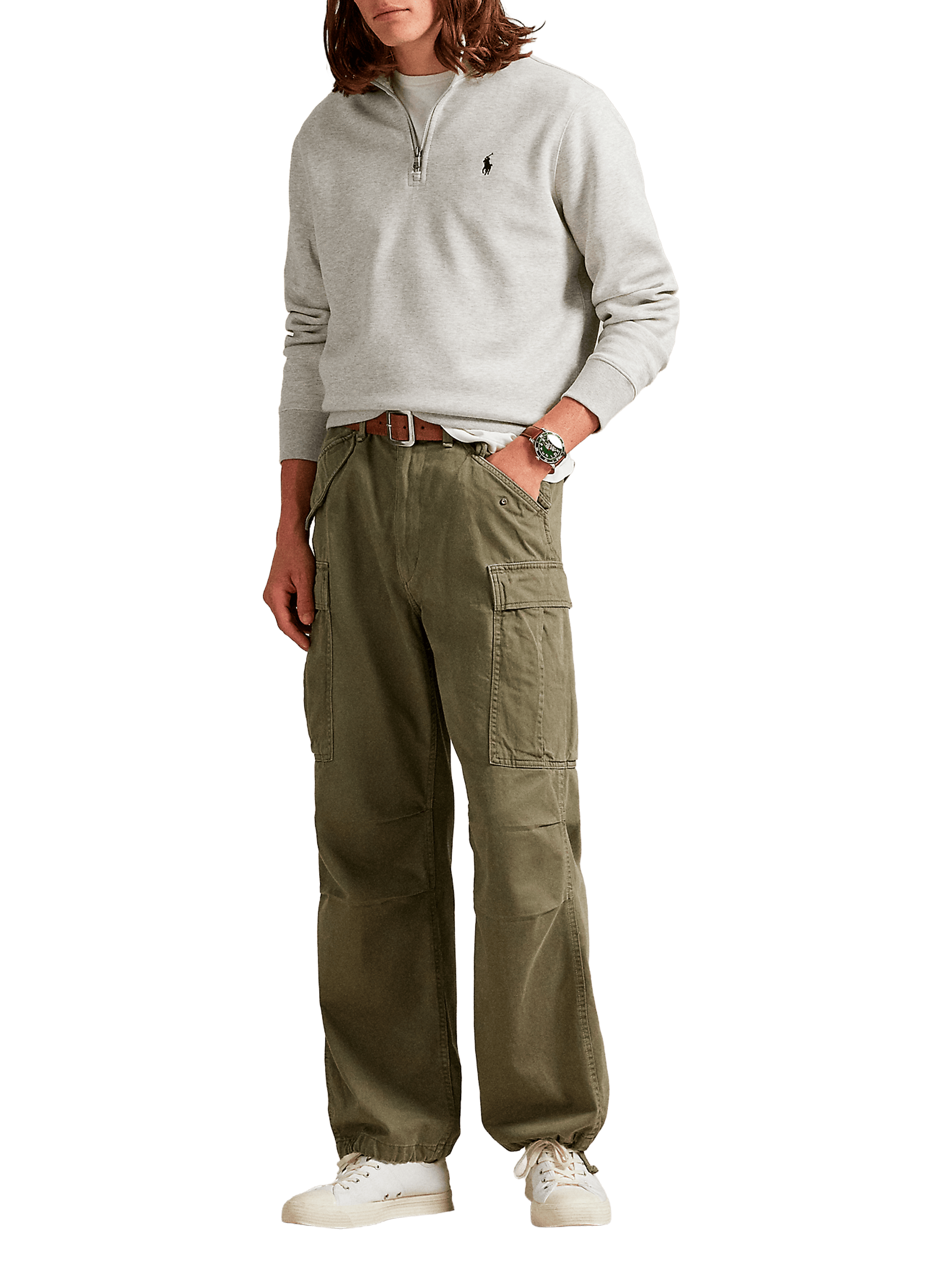 Sweatshirt en coton mélangé POLO RALPH LAUREN Gris