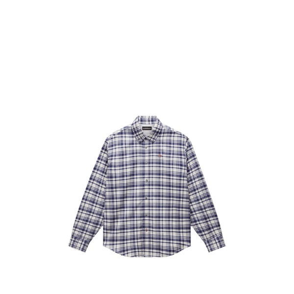 Chemise à carreaux col américain en coton